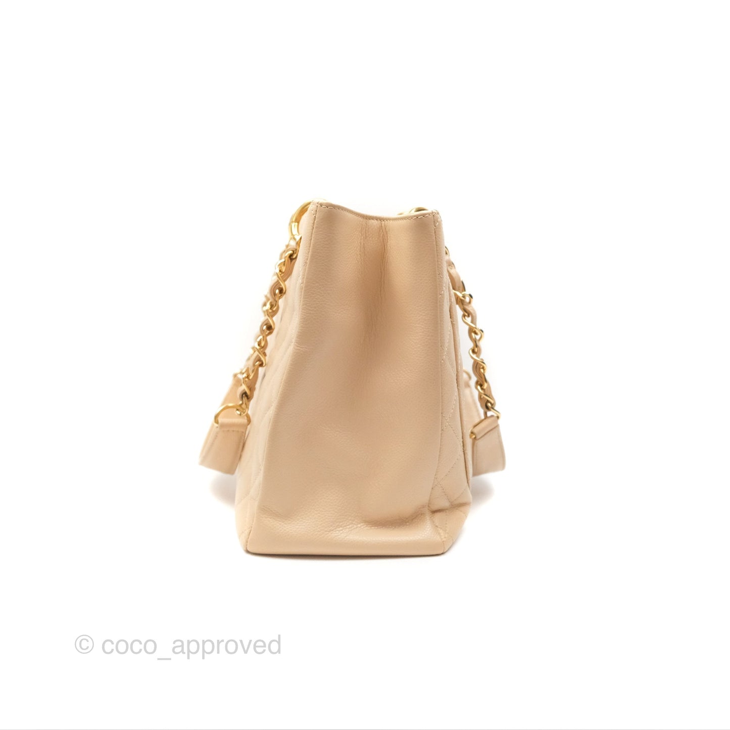 Chanel GST Beige Caviar Gold Hardware