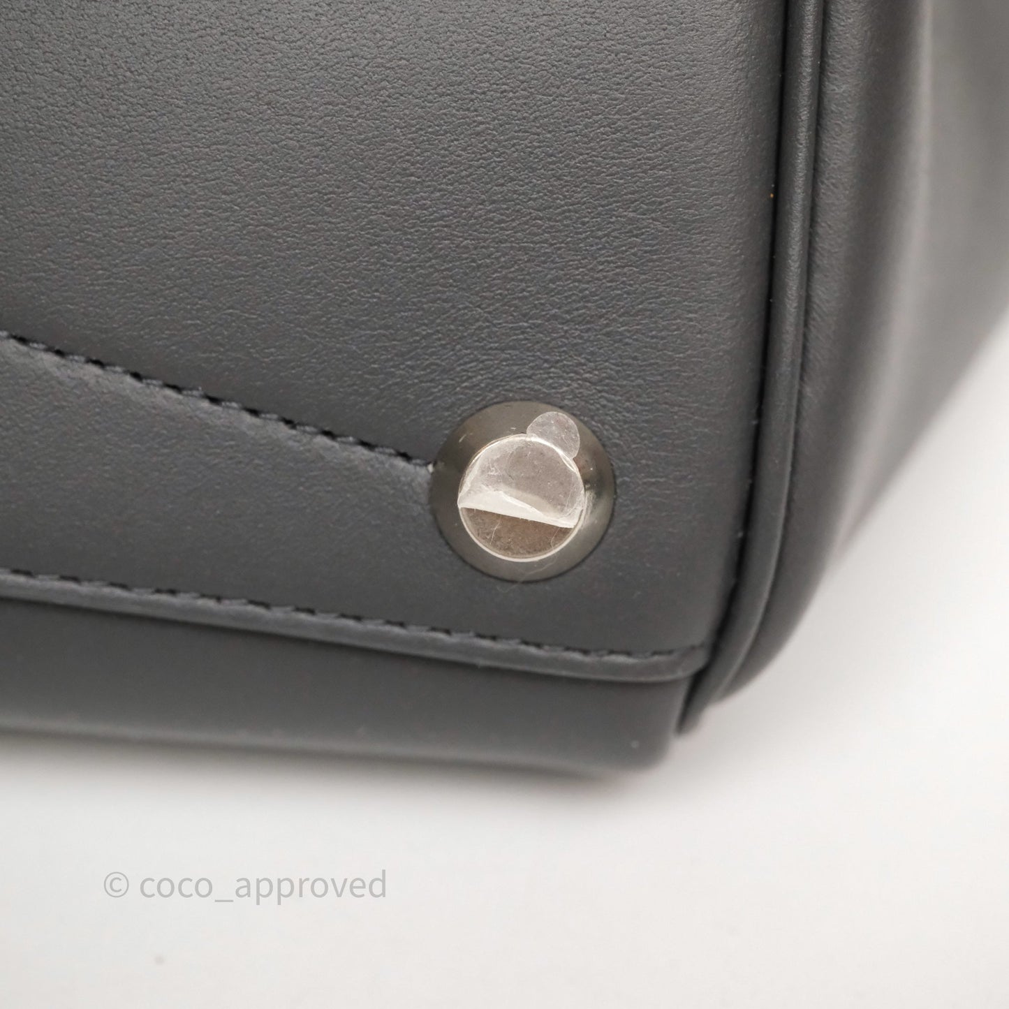 Balenciaga Small Bel Air Carry All Bag Grey Calfskin Silver Hardware