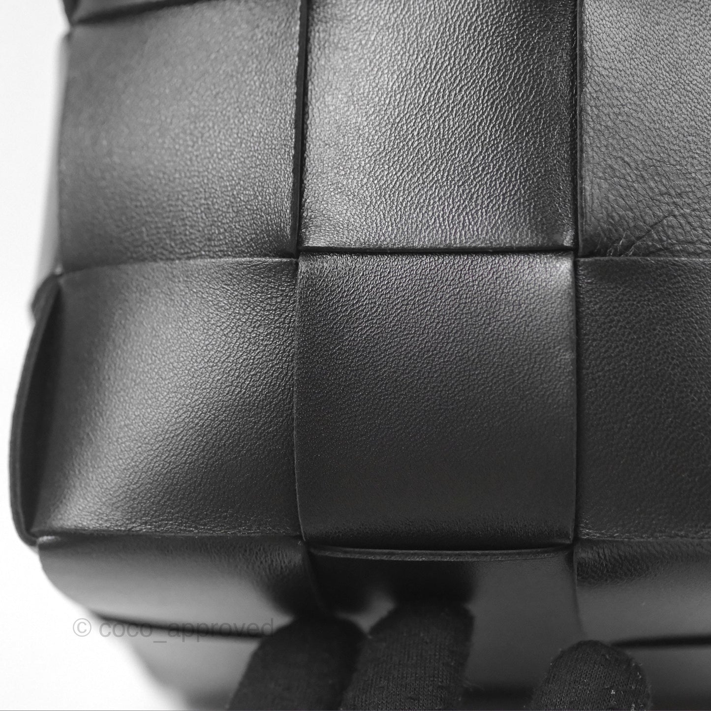 Bottega Veneta Small Cassette Bucket Bag Black Lambskin