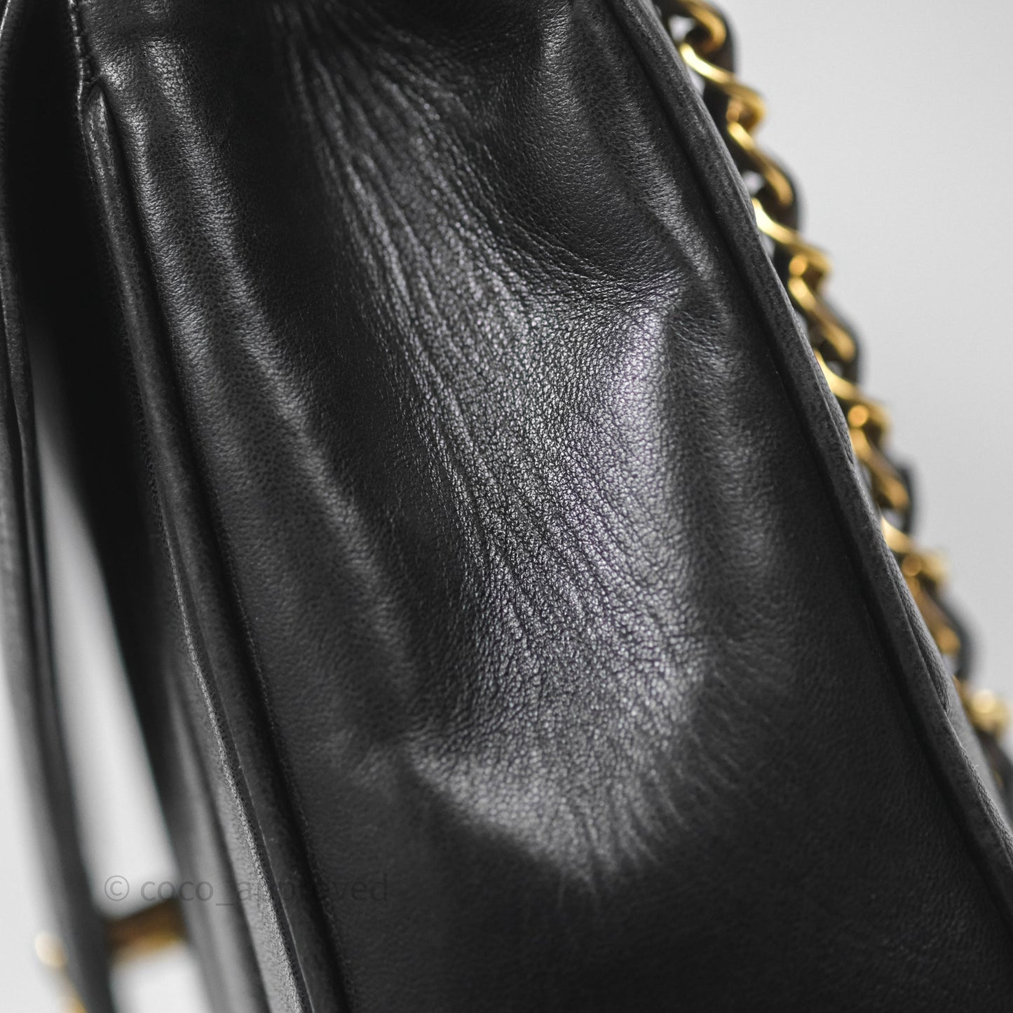 Chanel Vintage Chevron Envelope Flap Bag Black Lambskin 24K Gold Hardware