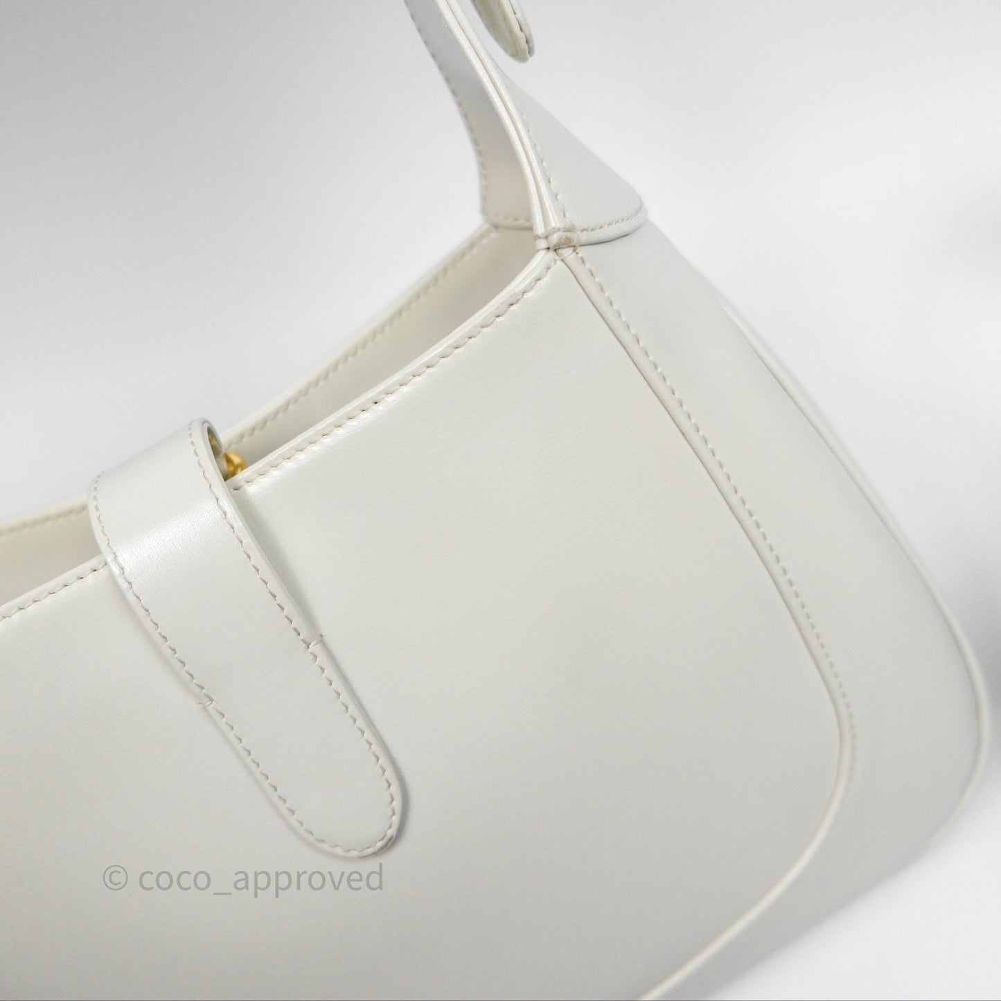 Gucci Jackie 1961 White Small Shoulder Bag Gold Hardware