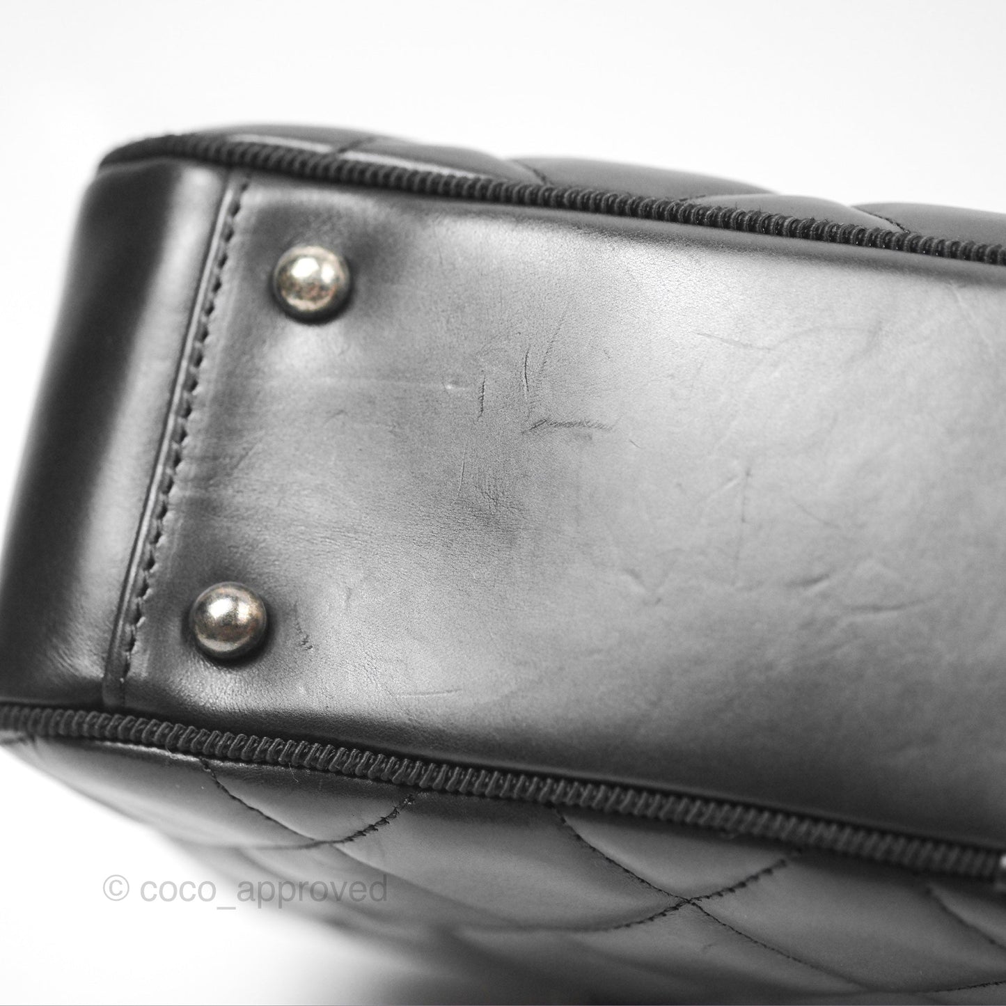 Chanel Large Ballerine Camera Case Black Calfskin Ruthenium Hardware