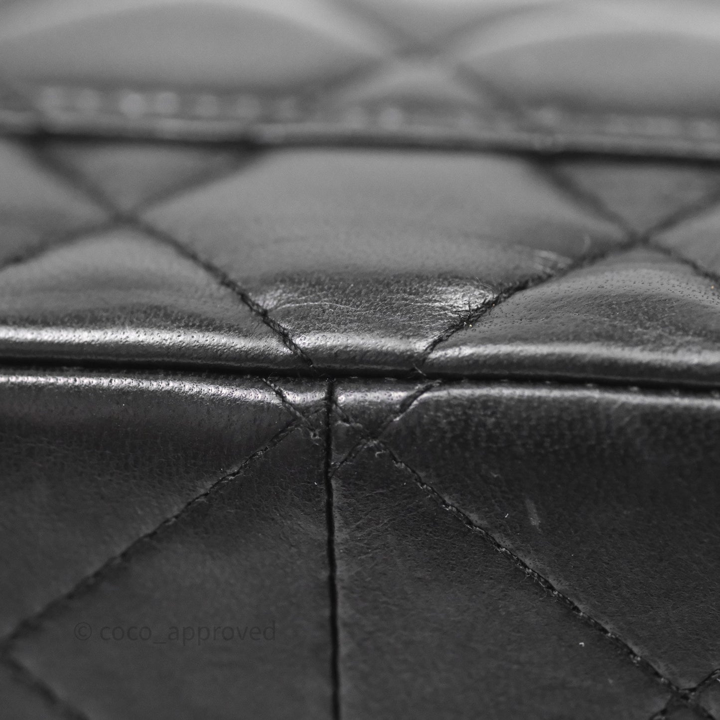 Chanel Jumbo Single Flap Black Lambskin Silver Hardware
