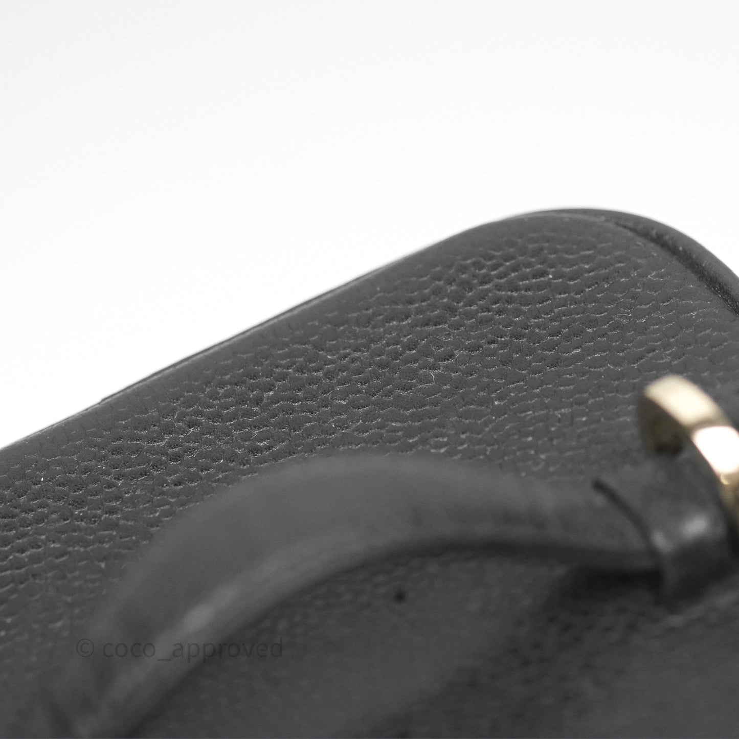 Chanel Vintage Vanity Case Black Caviar Gold Hardware