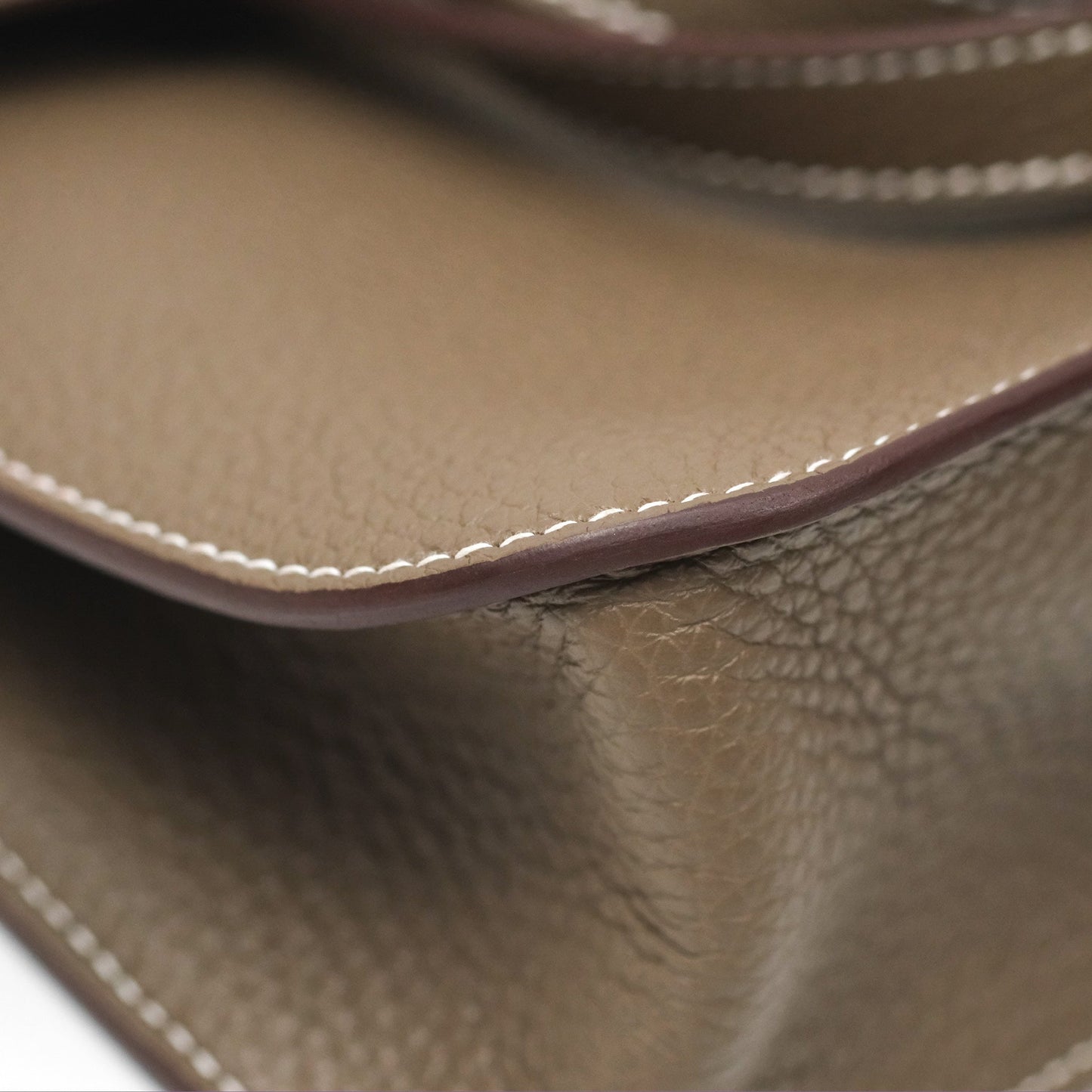 Hermès Halzan 25 Etoupe Clemence Palladium Hardware