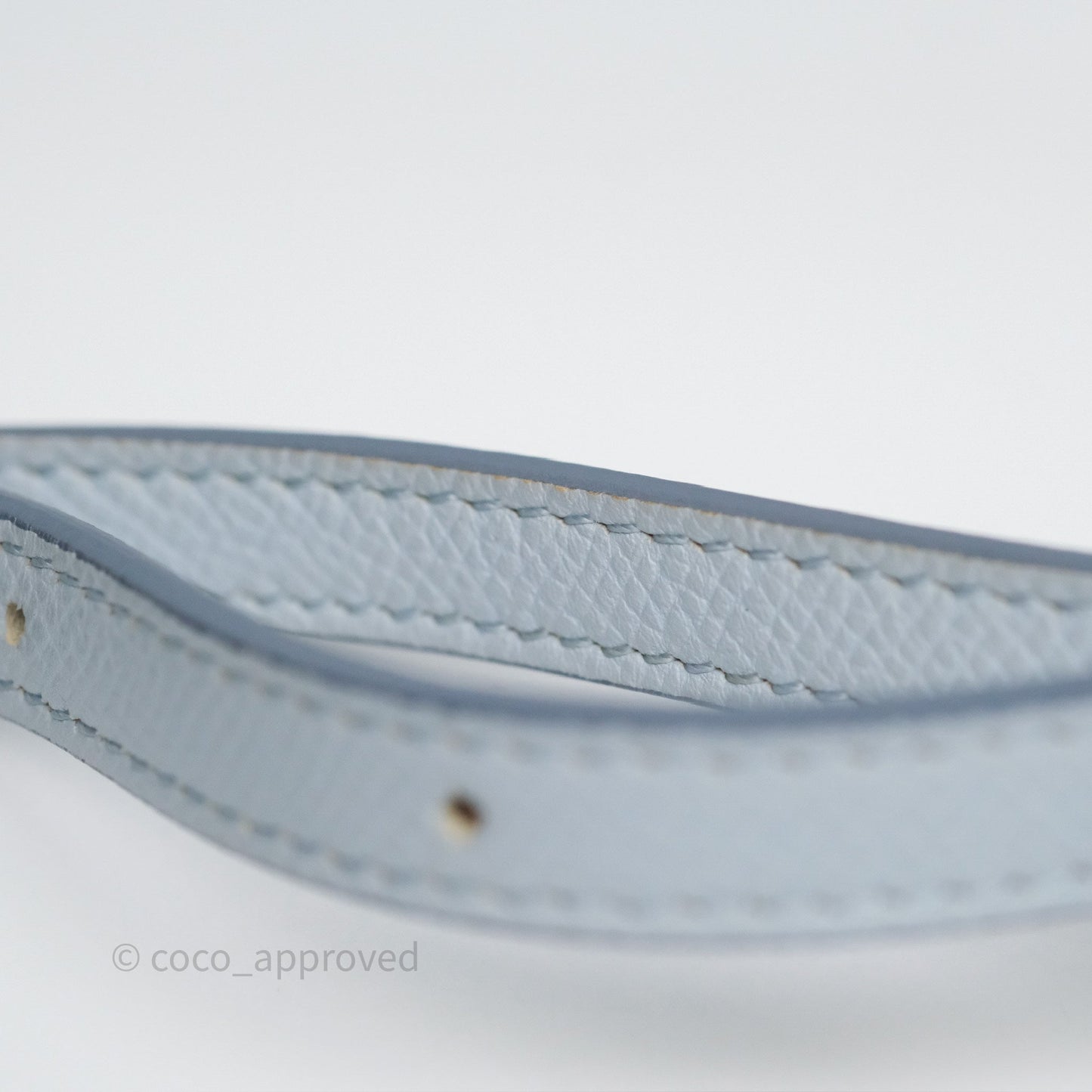 Celine Small Trotteur Crossbody Bag Light Blue Grained Calfskin