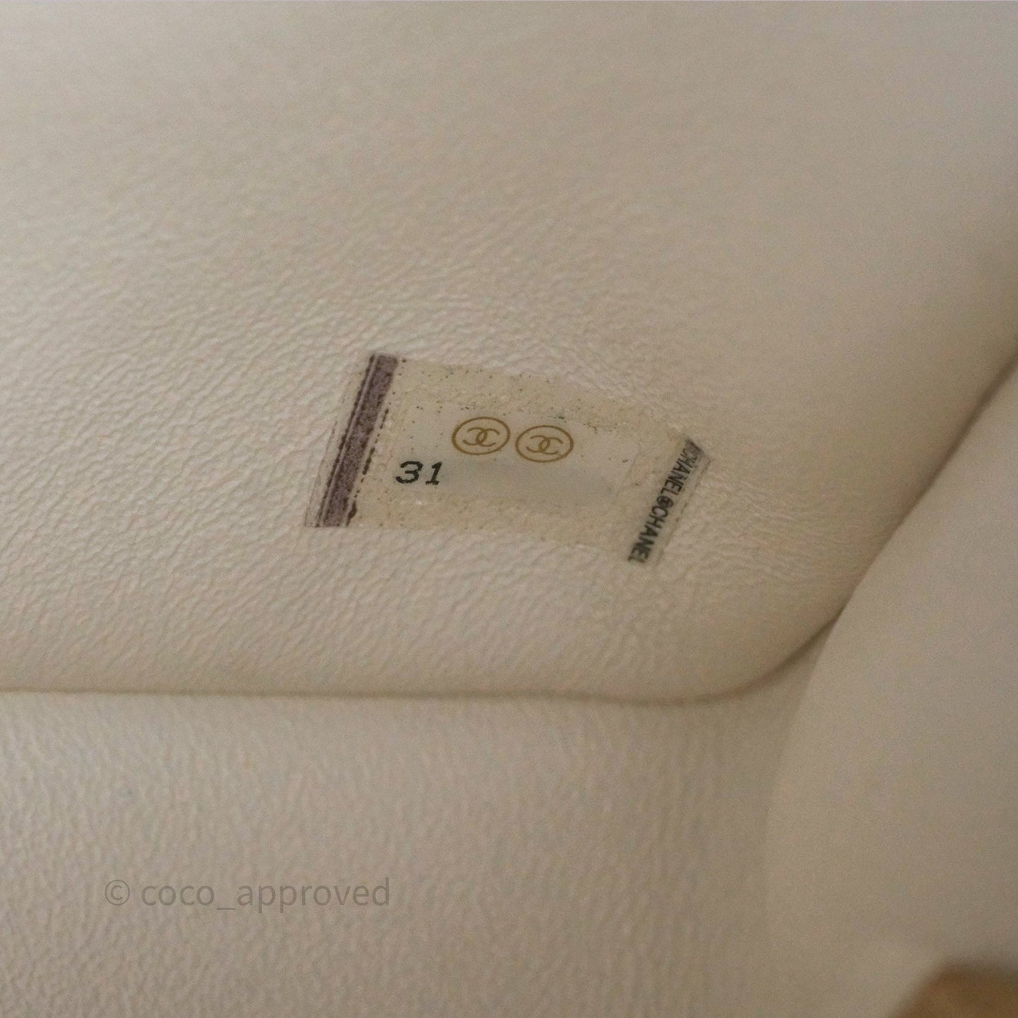 Chanel Top Handle Mini Rectangular Flap Bag Ivory White Caviar Aged Gold Hardware