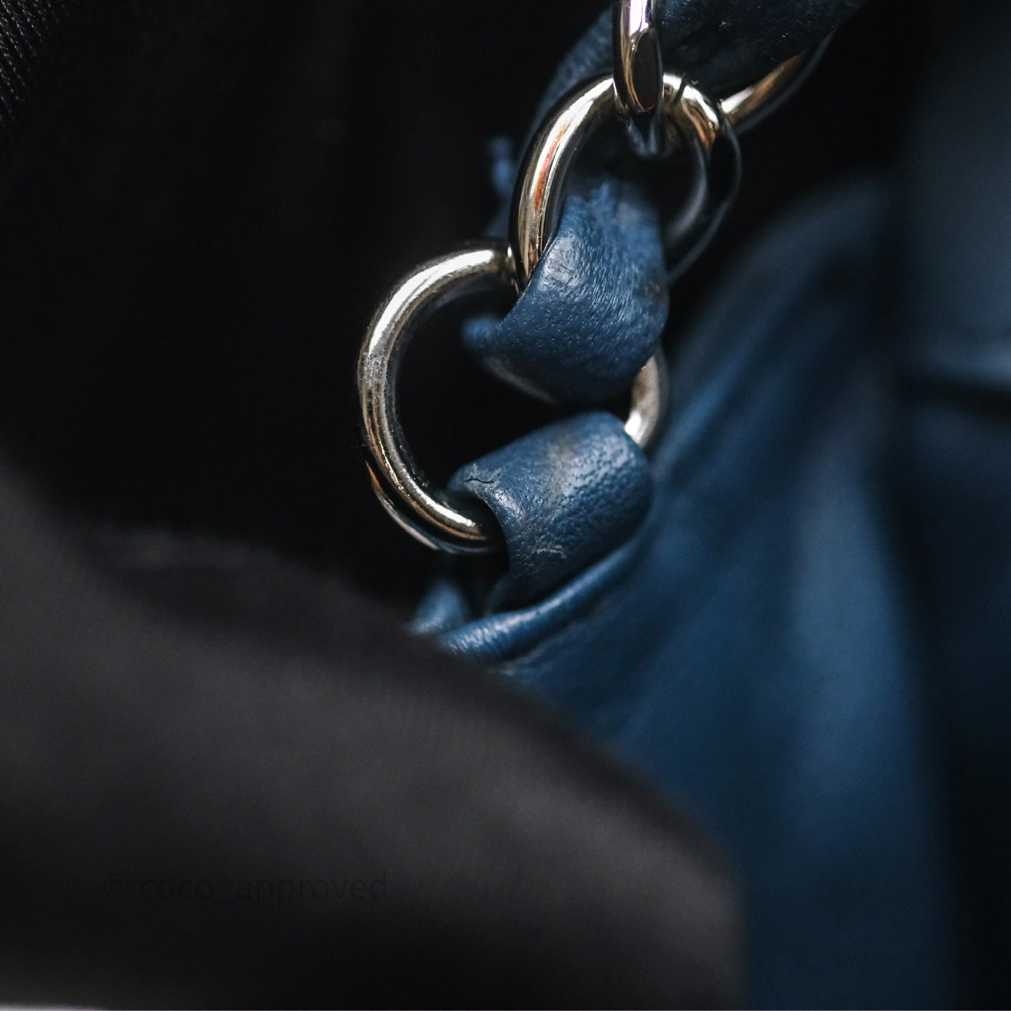 Chanel Quilted Mini Rectangular Navy Lambskin Silver Hardware
