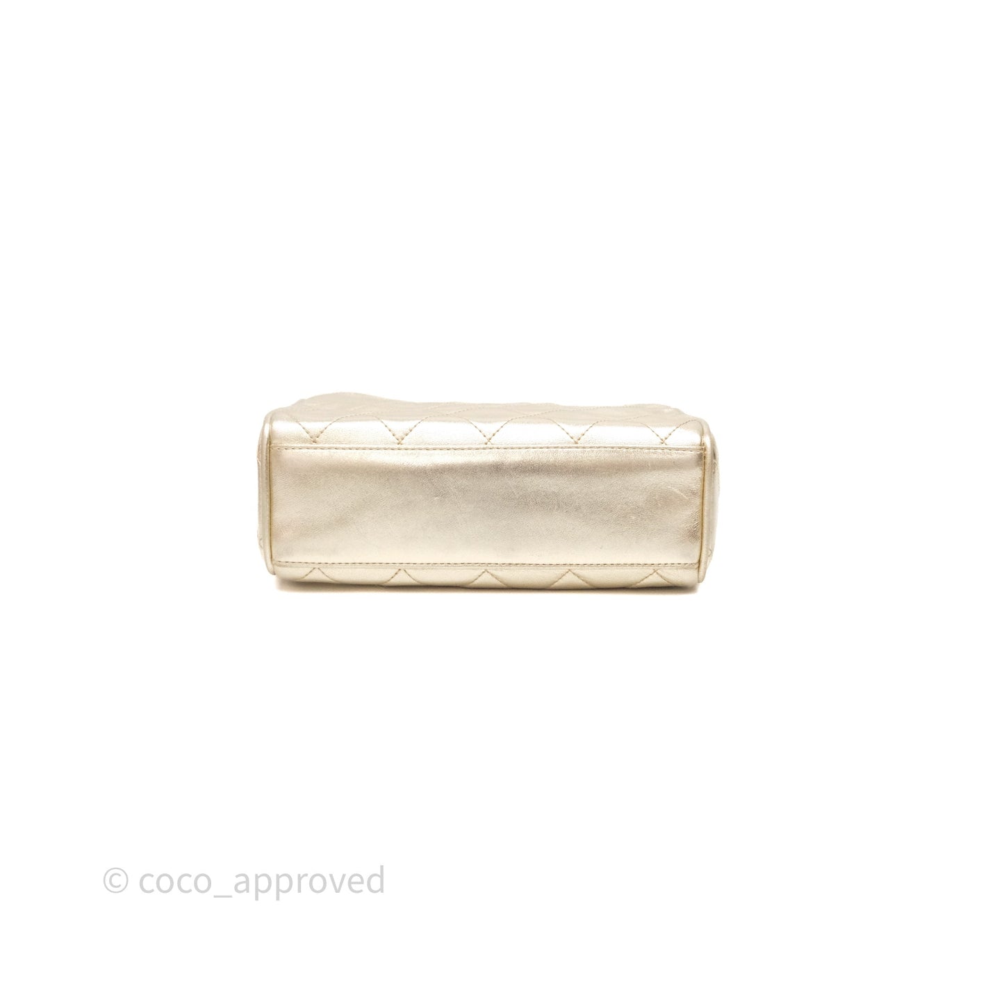 Chanel Vintage Camera Bag Gold Lambskin Gold Hardware