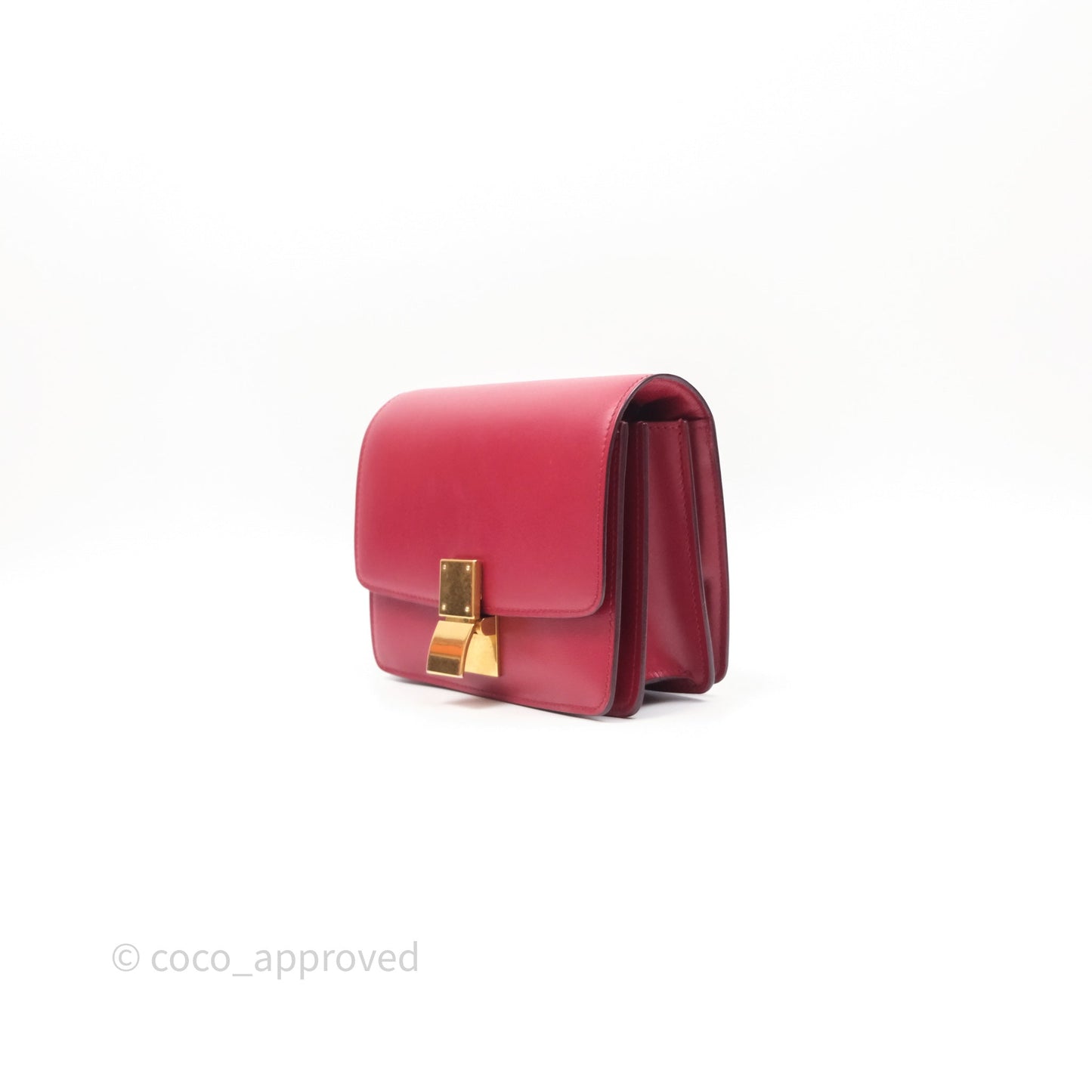 Celine Small Classic Box Flap Red Calfskin