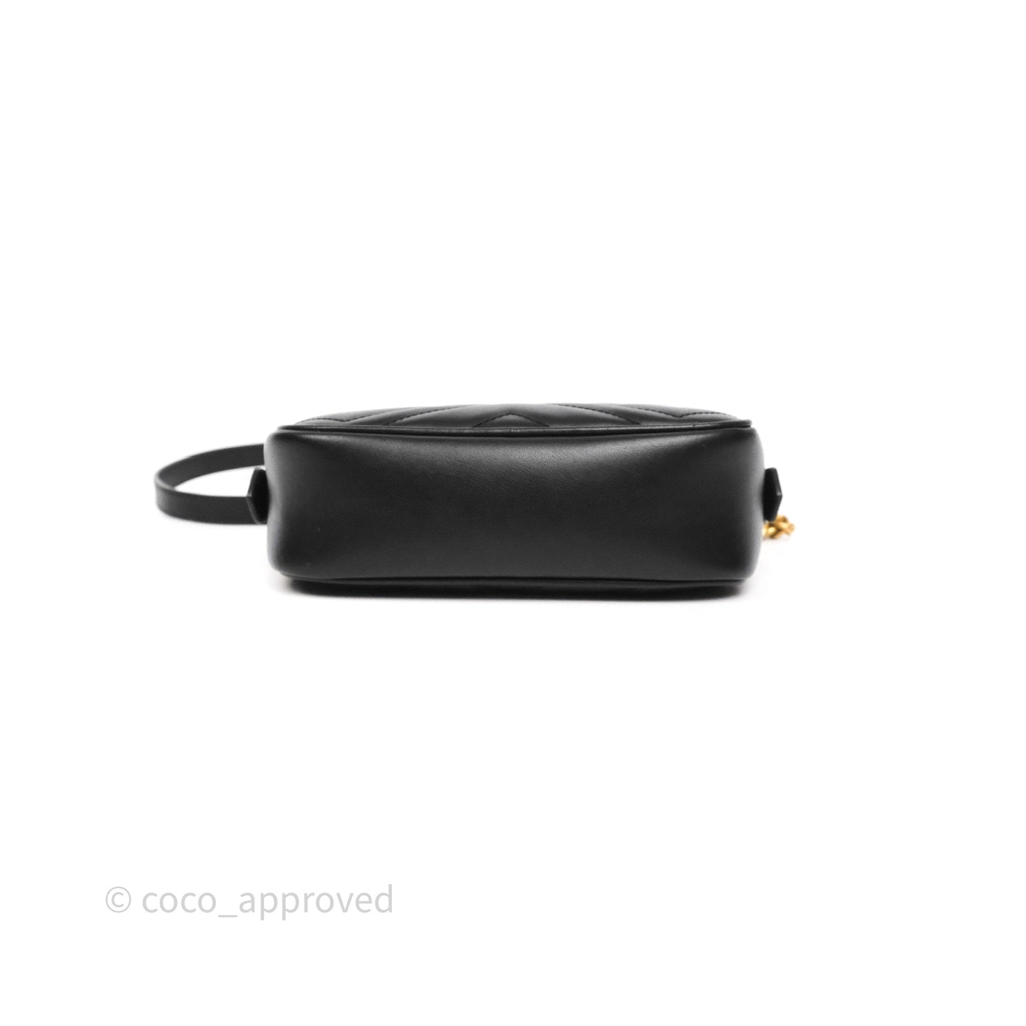 Gucci Mini Matelasse GG Marmont Camera Bag Black Calfskin Gold Hardware
