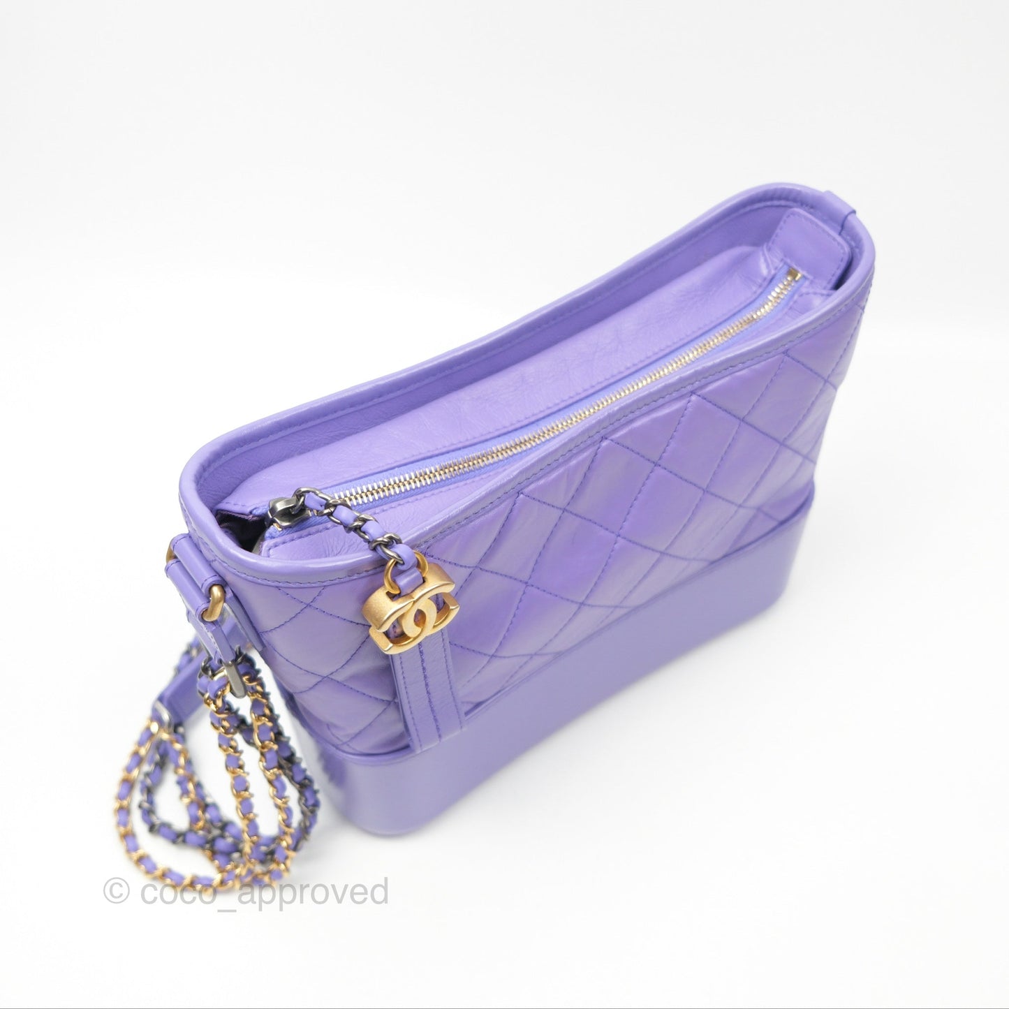 Chanel New Medium Gabrielle Purple Aged Calfskin
