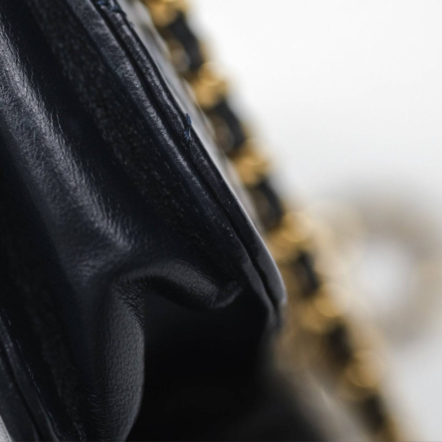 Chanel Golden Class Wallet on Chain WOC Navy Lambskin Gold Hardware