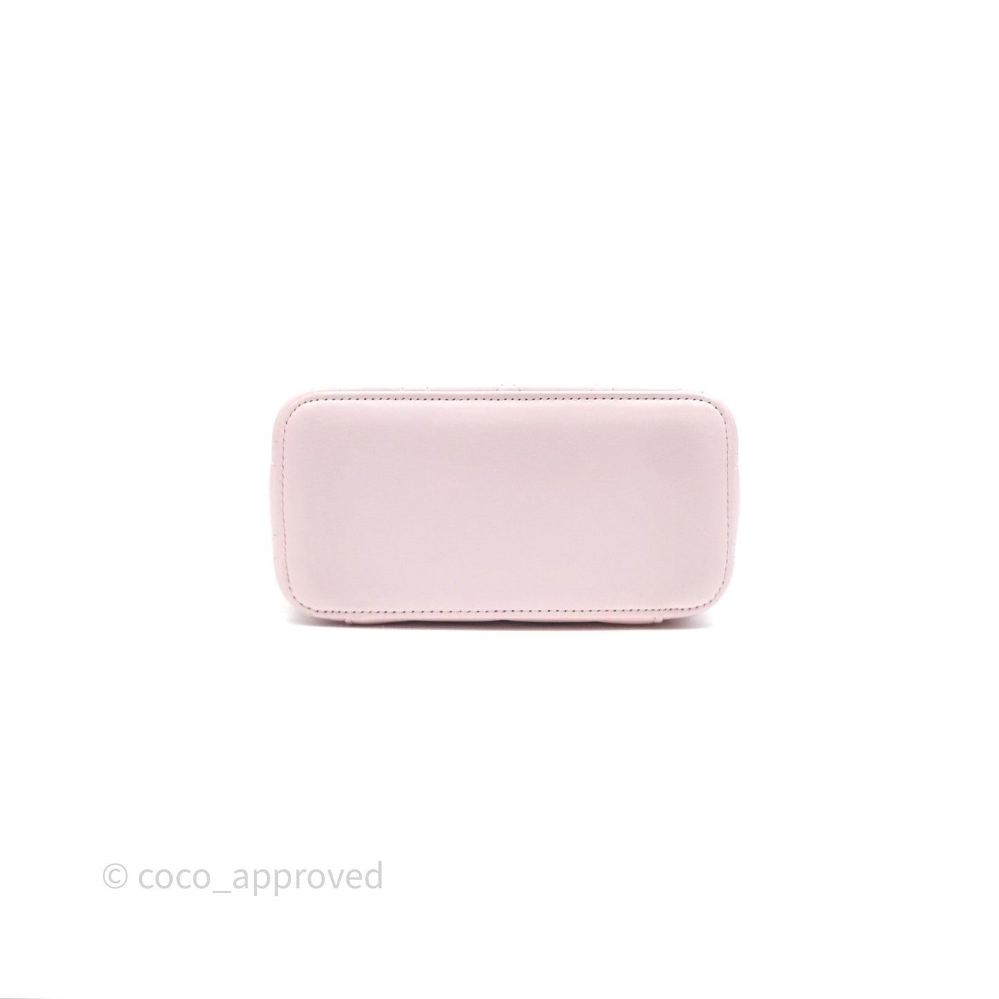 Chanel Vanity Rectangular Top Handle Light Pink Lambskin Gold Hardware