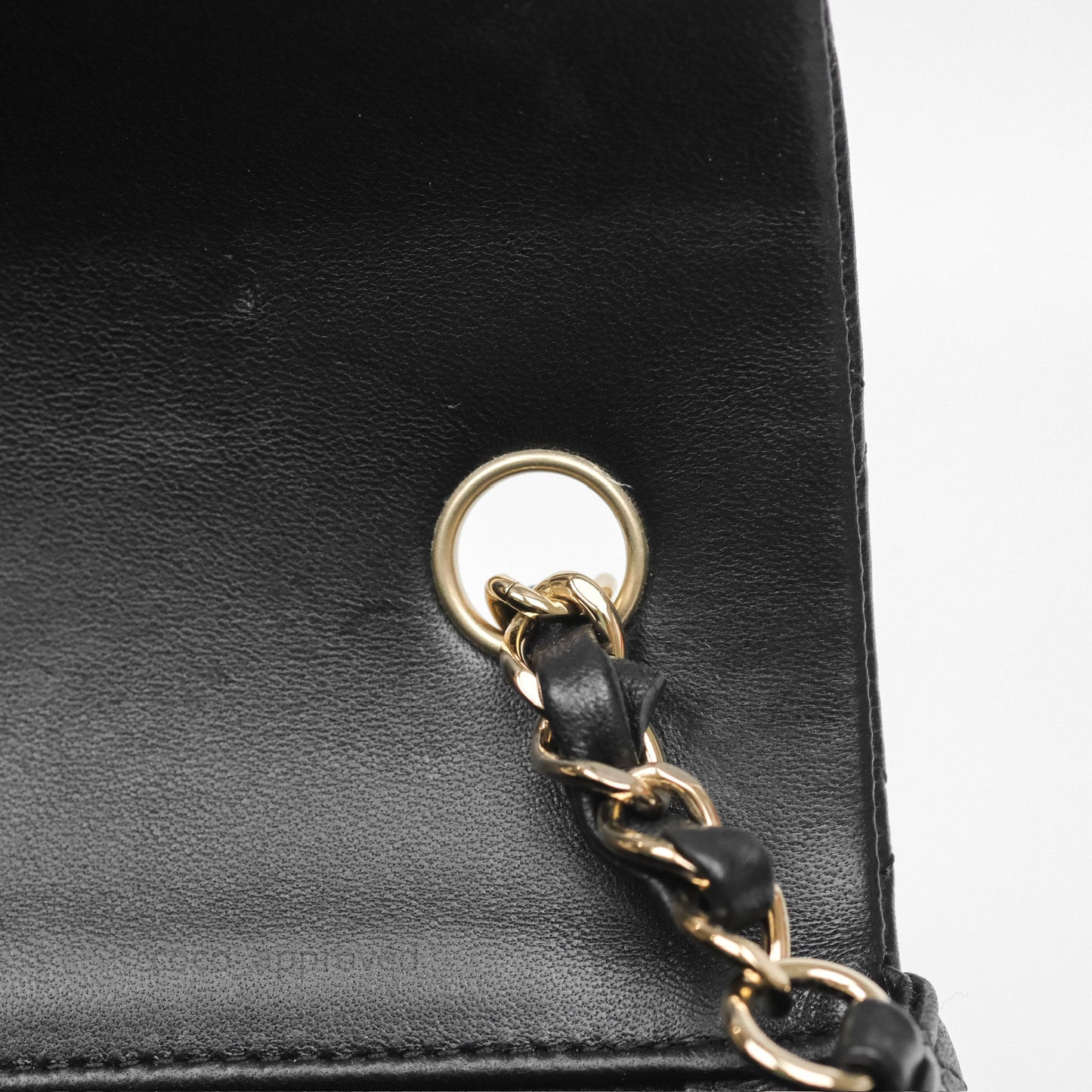 Chanel Mini Rectangular Quilted Black Lambskin Gold Hardware