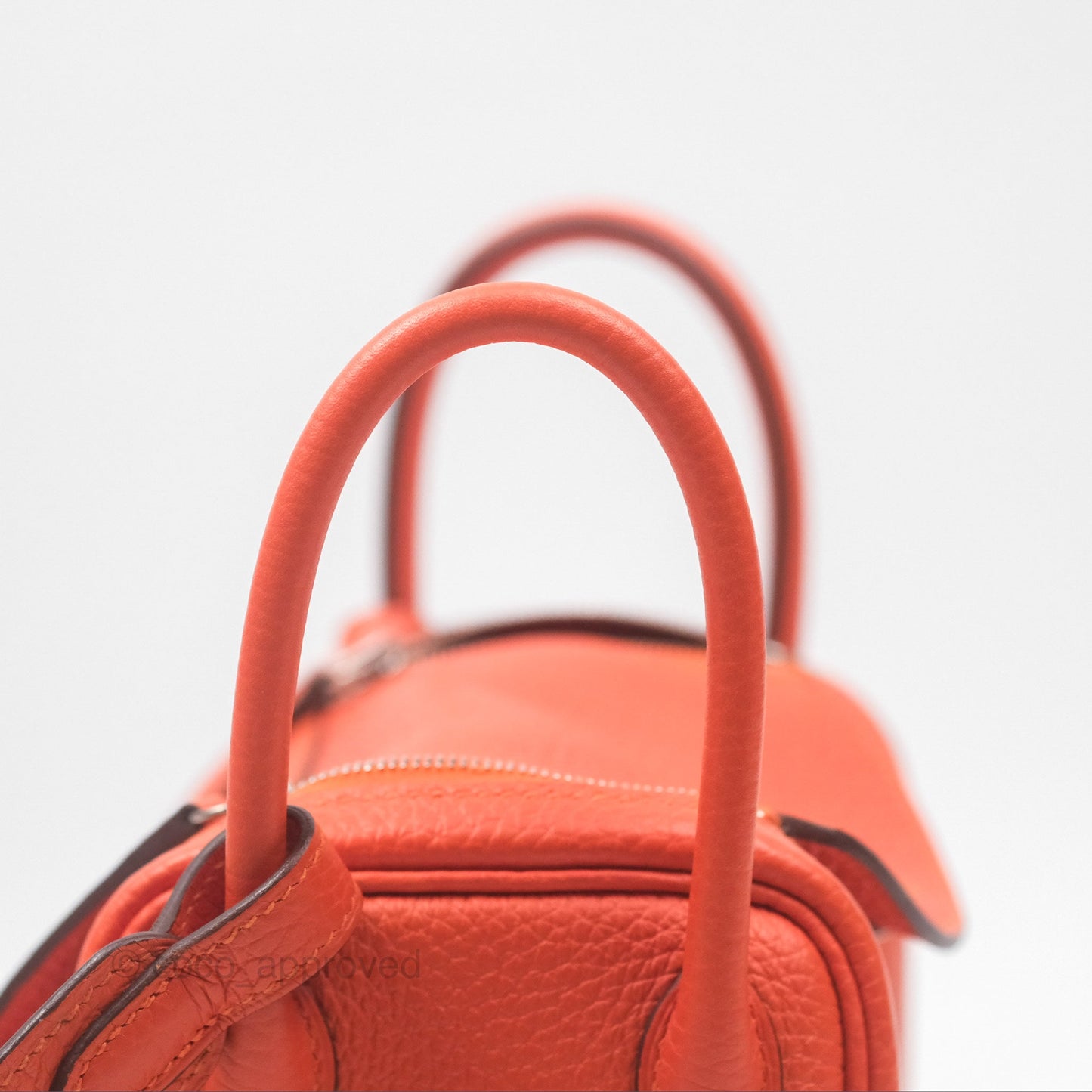 Hermès Mini Lindy 20 Orange Poppy 8V Clemence Palladium Hardware