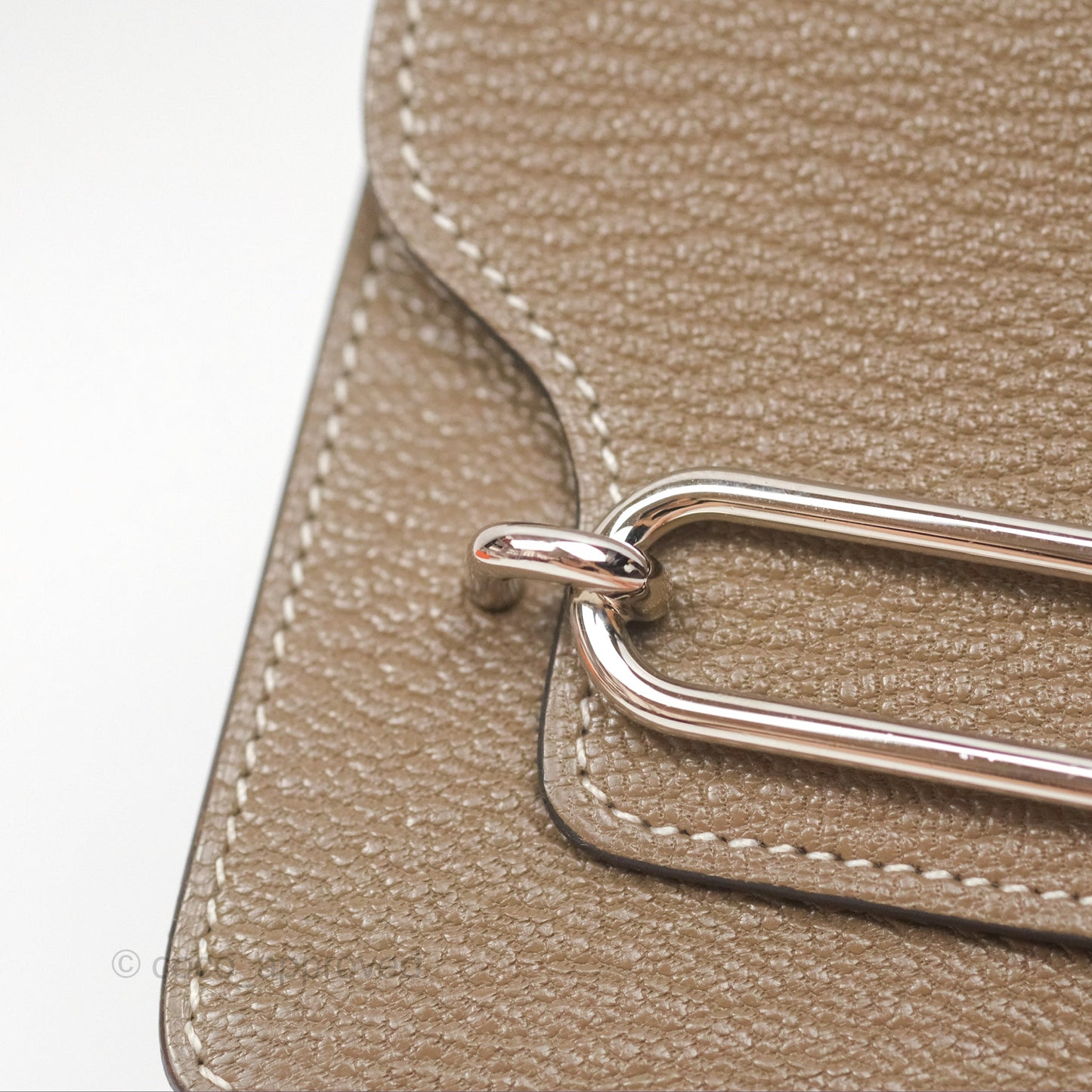 Hermès Roulis Slim Wallet Etoupe Chevre Mysore Palladium Hardware