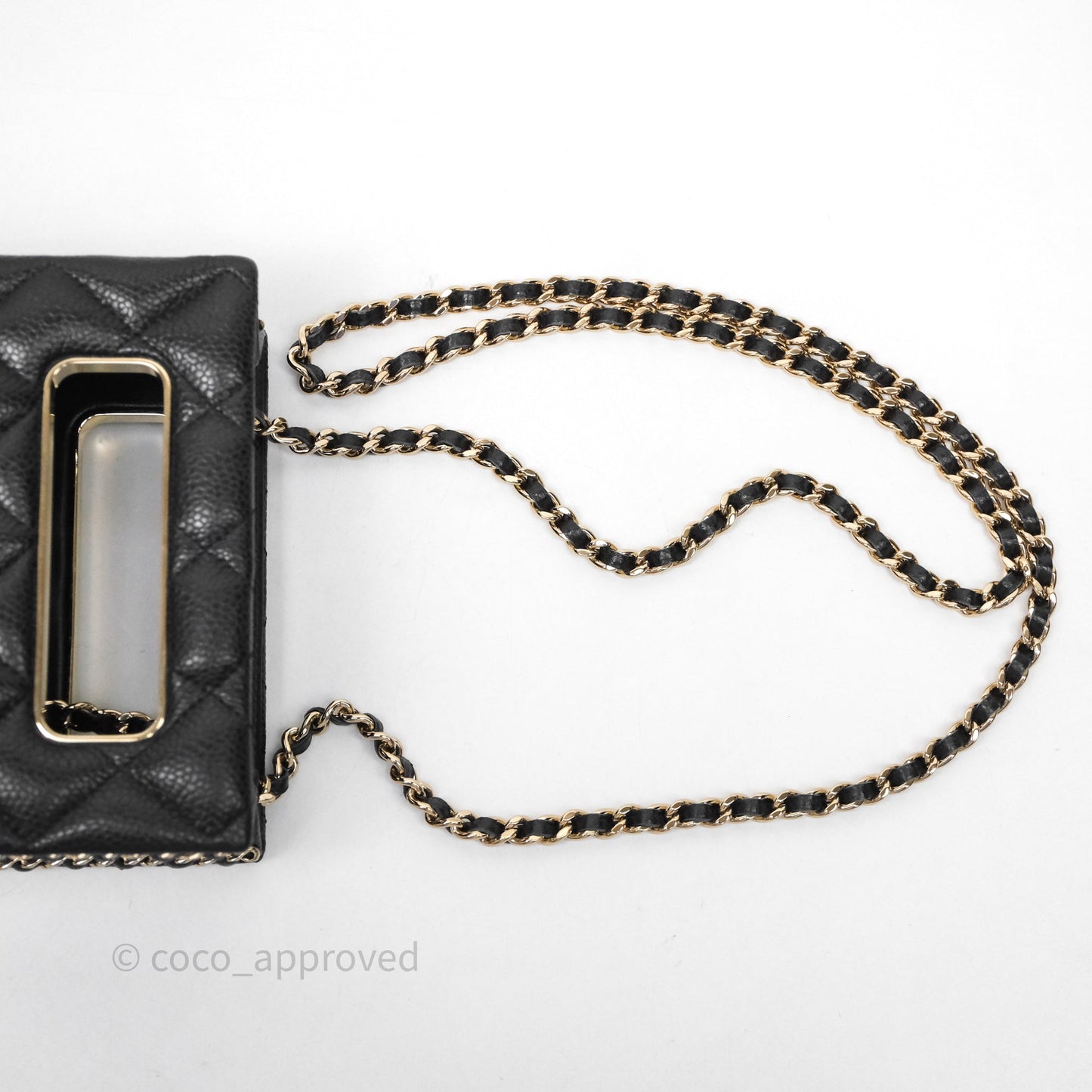 Chanel Evening Bag Caviar Black Gold Hardware