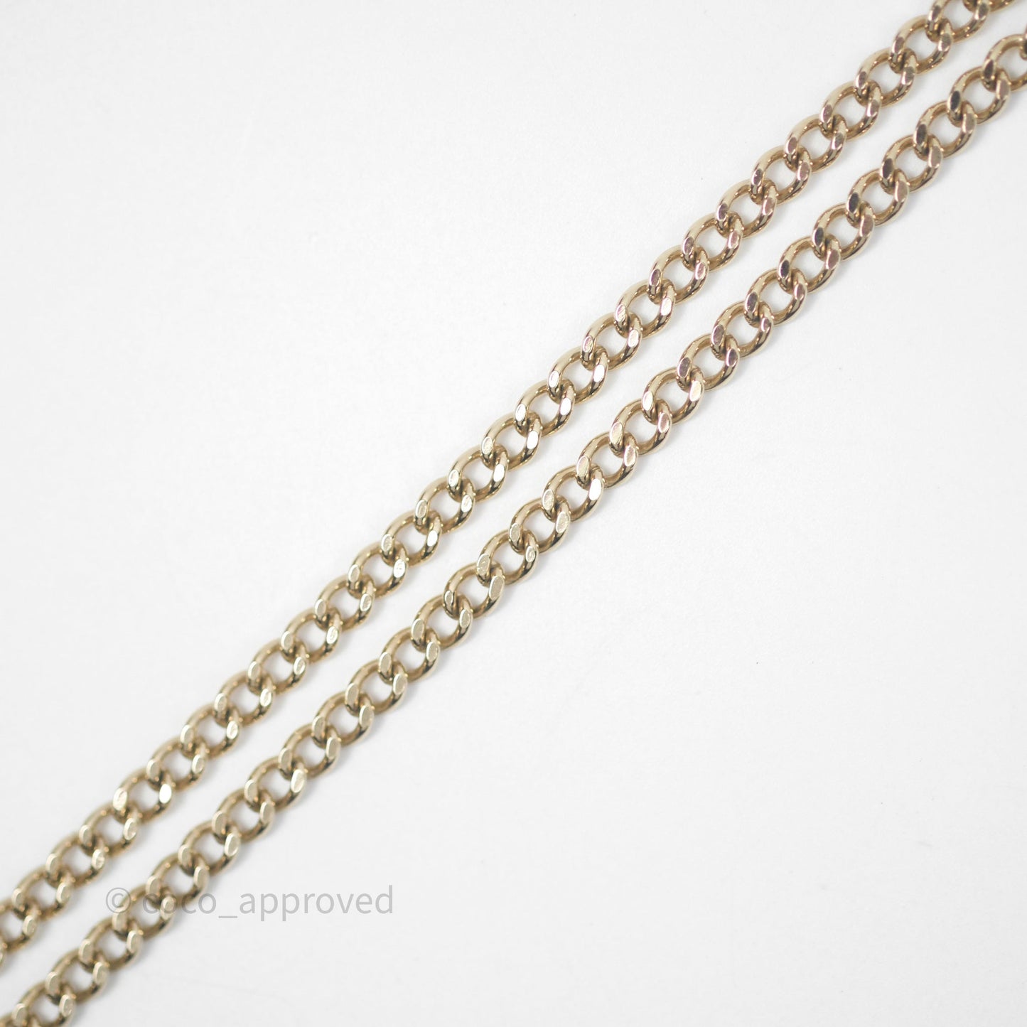 Chanel Square CC Necklace Gold Tone 23C
