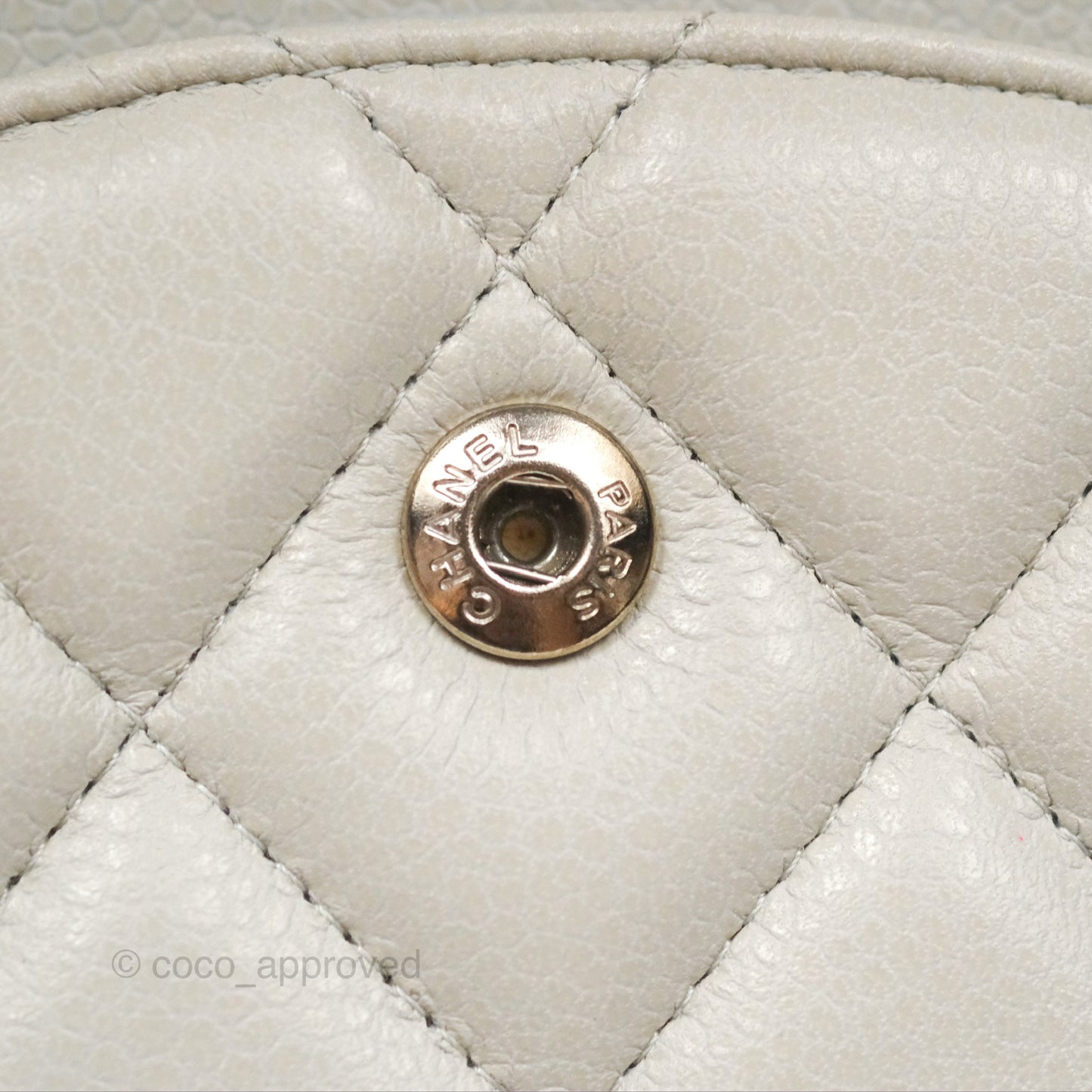 Chanel Jumbo Double Flap Light Grey Caviar Silver Hardware⁣⁣