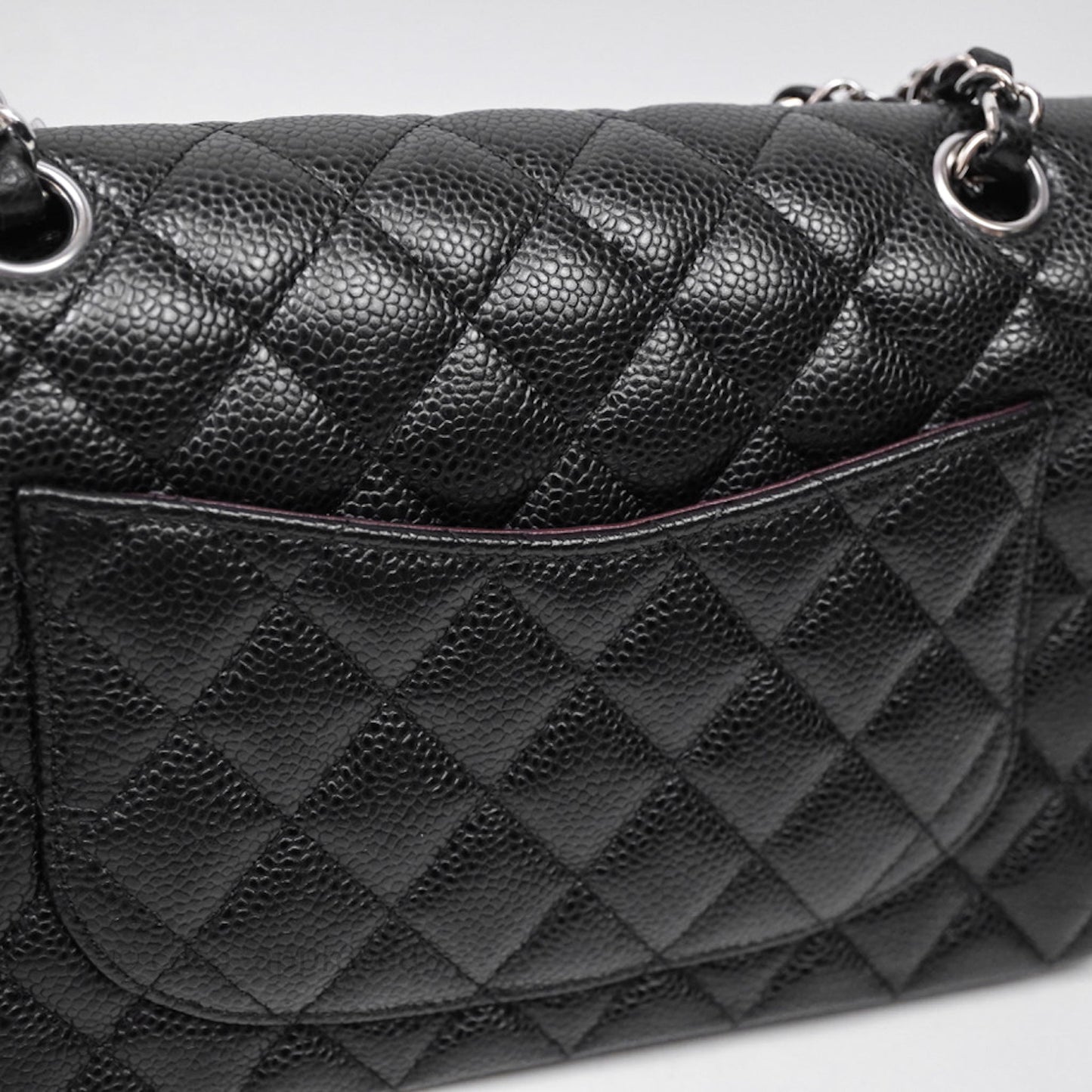 Chanel Small Classic Flap Quilted Black Caviar Silver Hardware