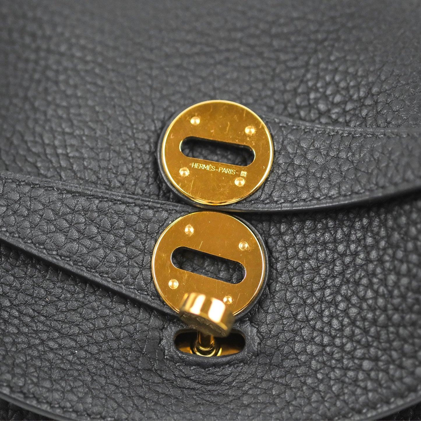 Hermès Lindy 26 Black Clemence Gold Hardware