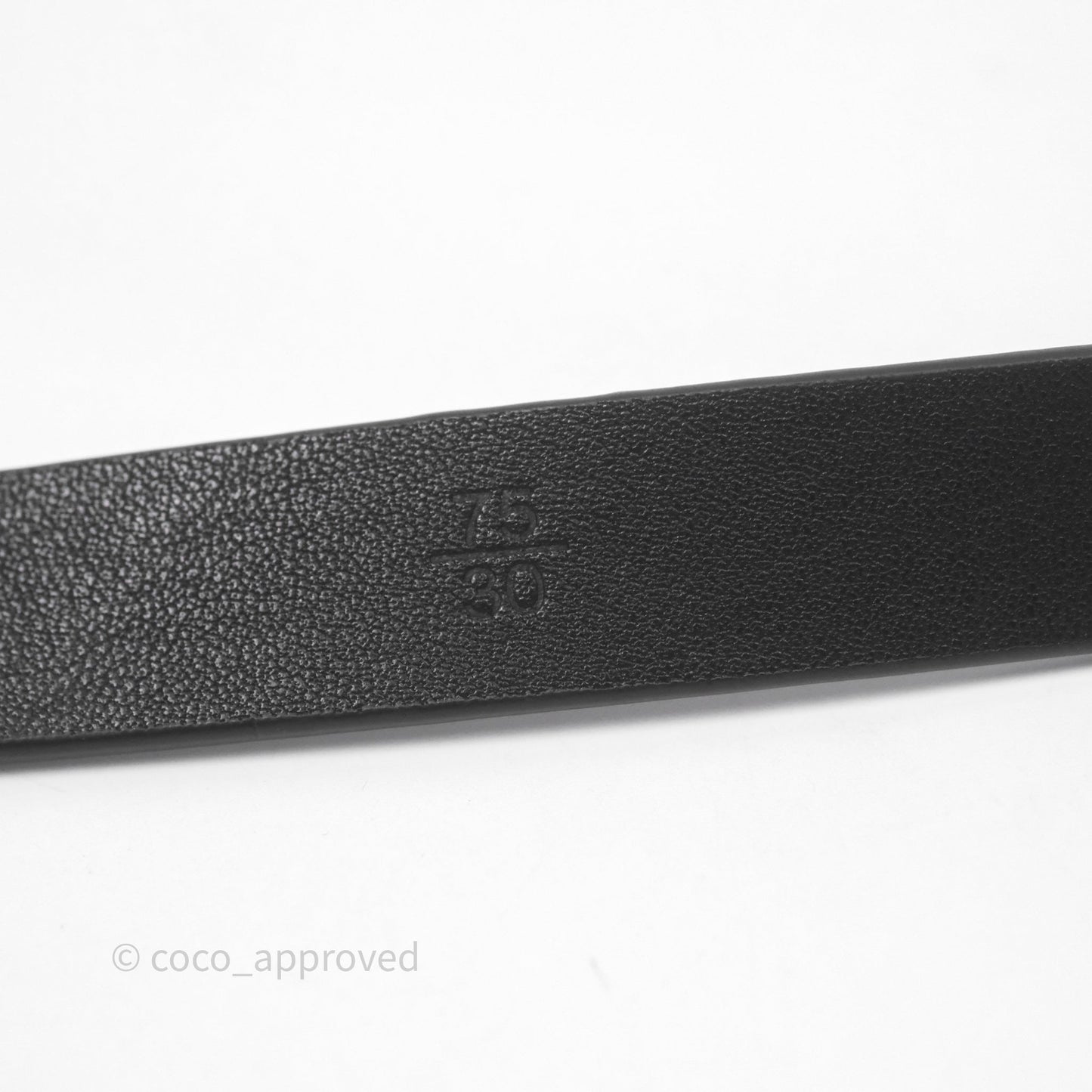 Chanel Crystal CC Belt Black Silver Hardware Size 75 20S