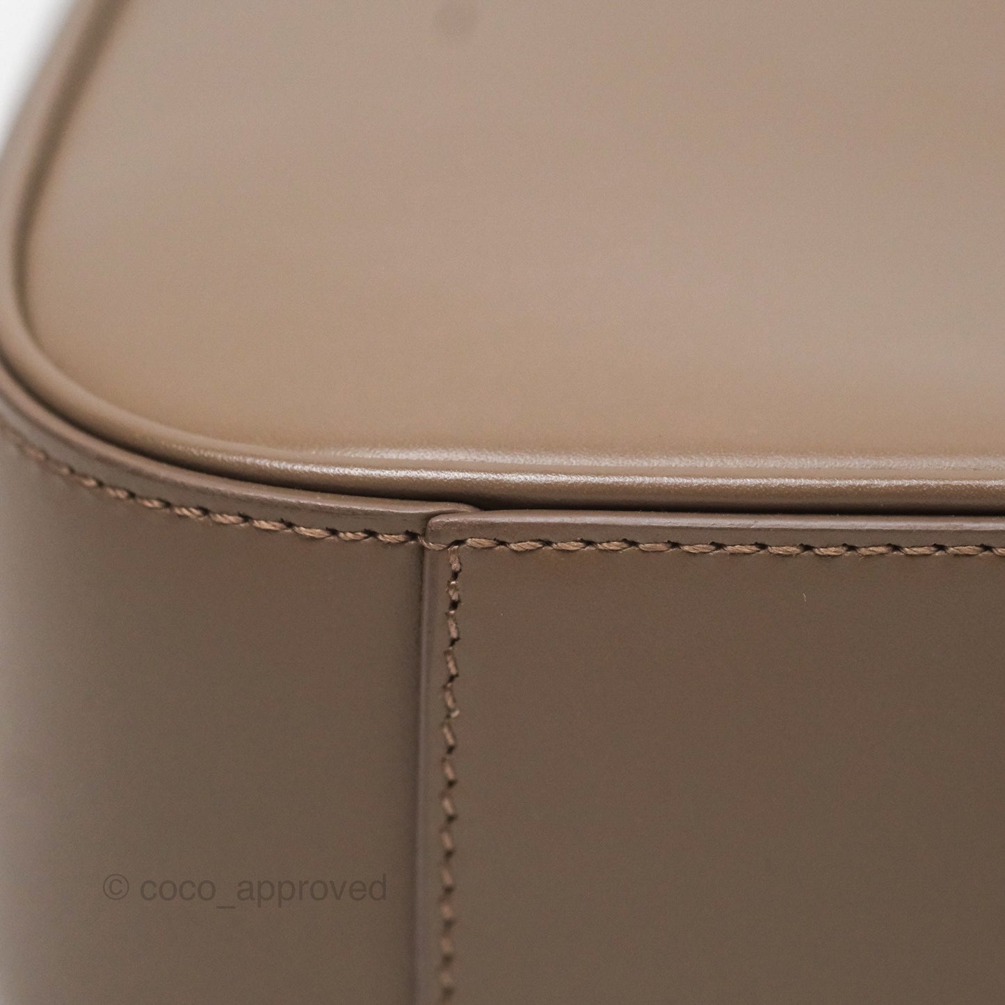 Saint Laurent Le 5 À 7 Taupe Calfskin Bronze Brass Hardware