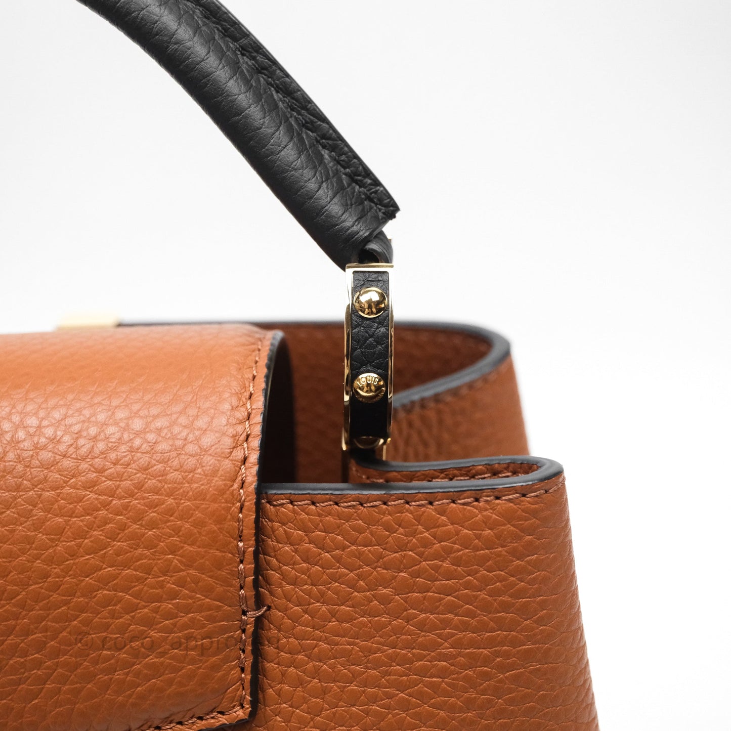 Louis Vuitton Taurillon Capucines BB Tan Gold Hardware