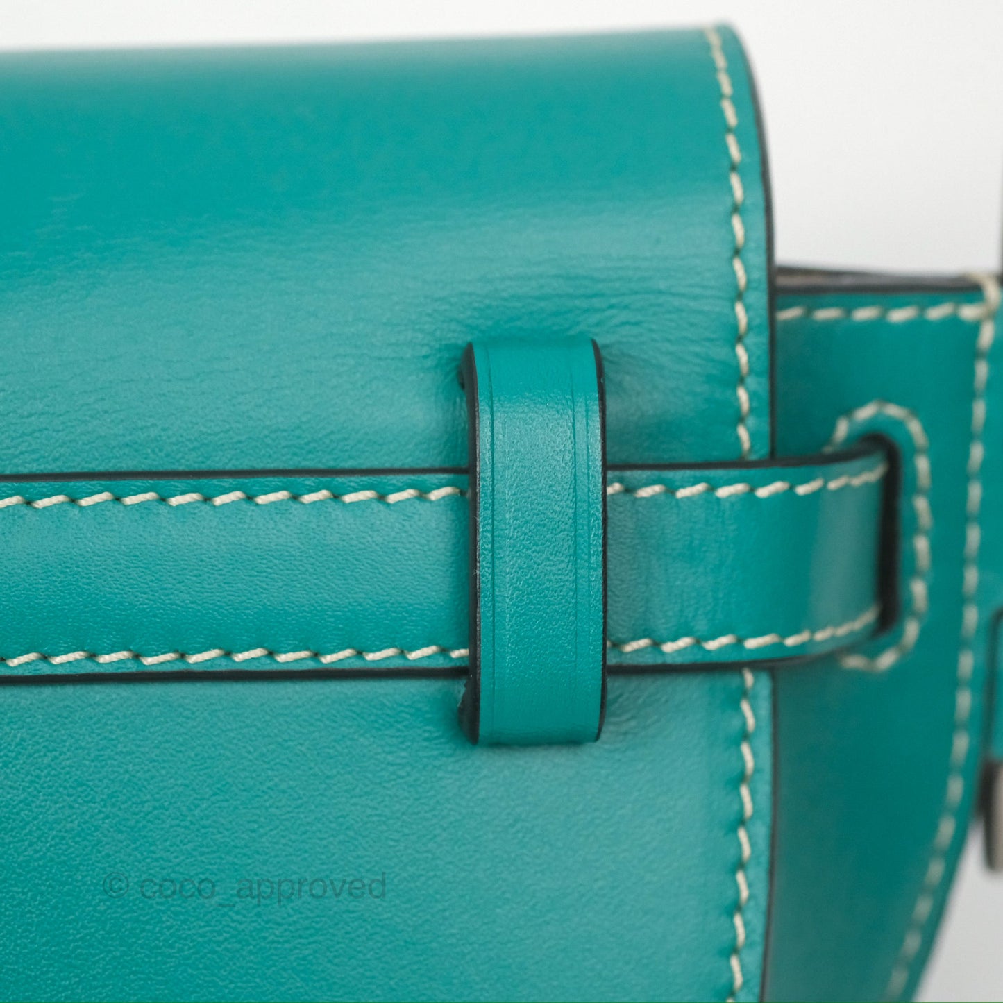 Loewe Mini Gate Belt Bag in Soft Calfskin Green