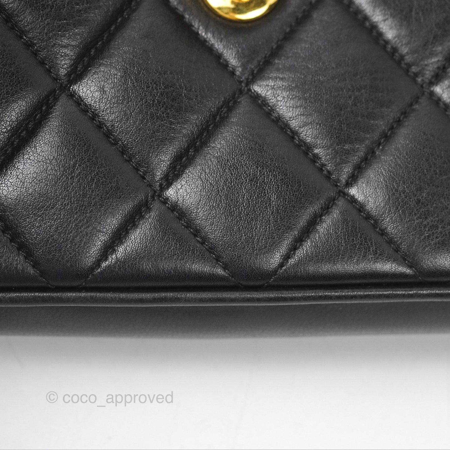 Chanel Vintage Belt Bag Quilted Black Lambskin 24K Gold Hardware