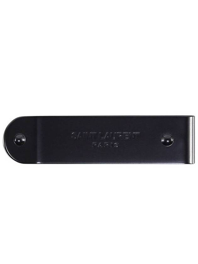 Luxury Saint Laurent ID Money Metal Clip Black