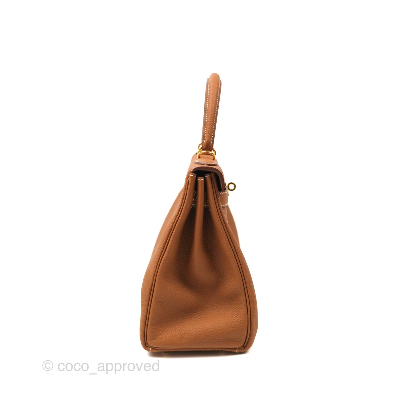 Hermès Retourne Kelly 28 Gold Togo Gold Hardware