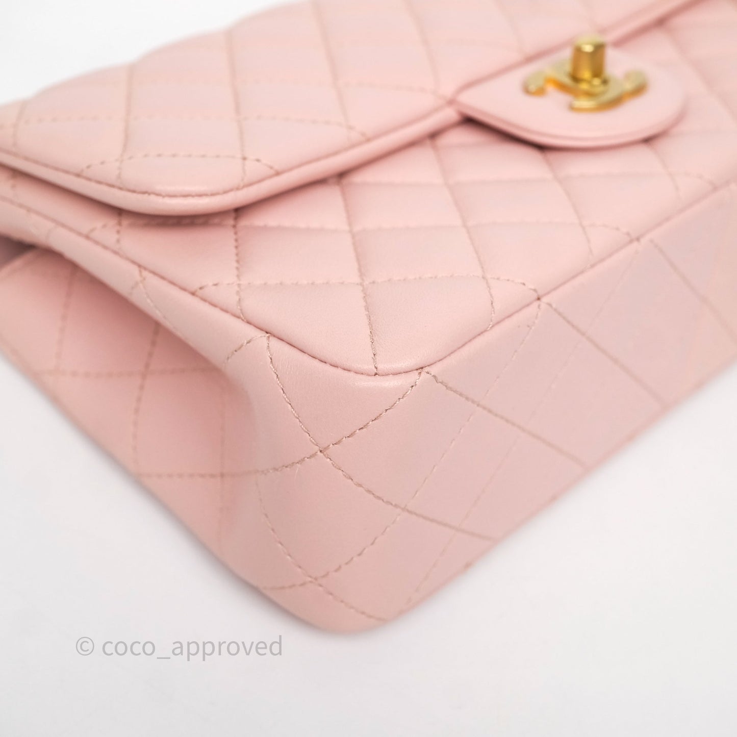 Chanel Quilted Flap Bag With Camellia Adjustable Lambskin Pink Aged Gold Hardware