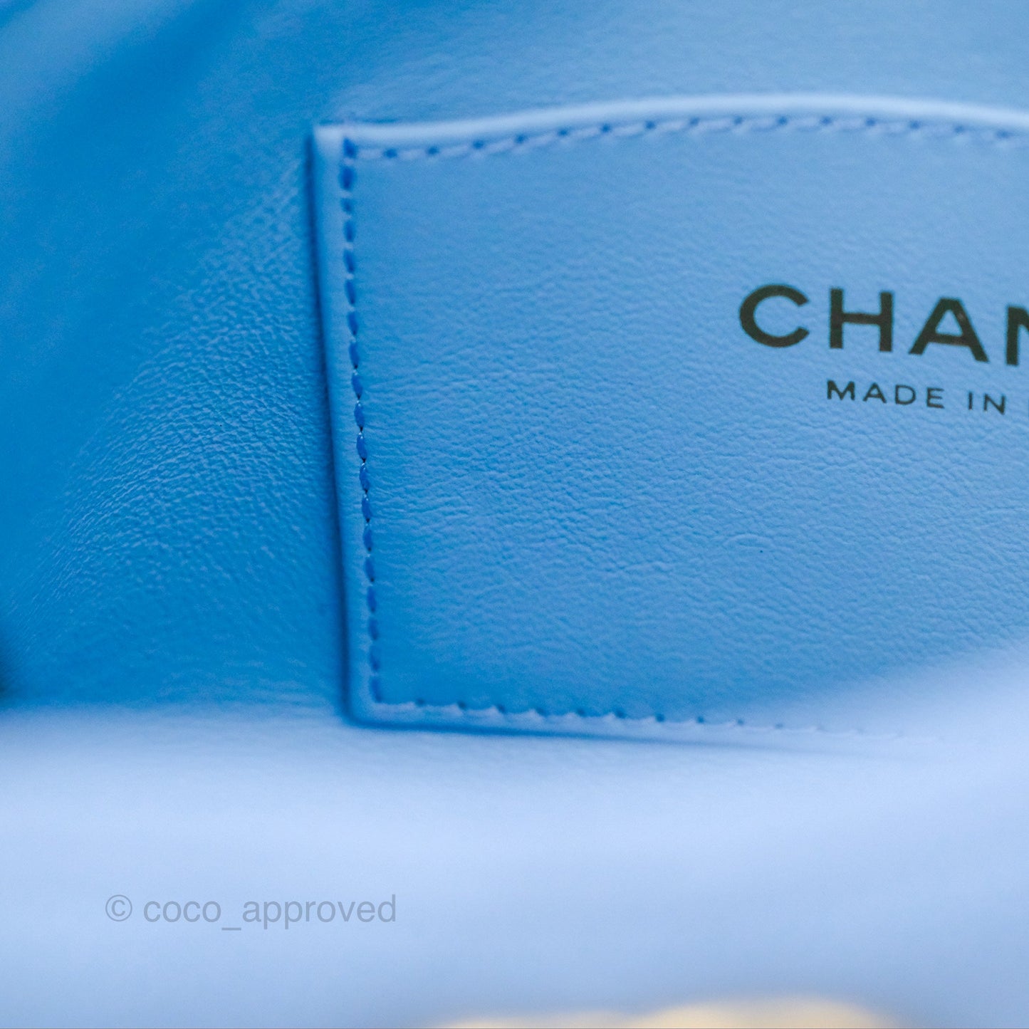 Chanel Small CC Chain Hobo Caviar Blue Aged Gold Hardware