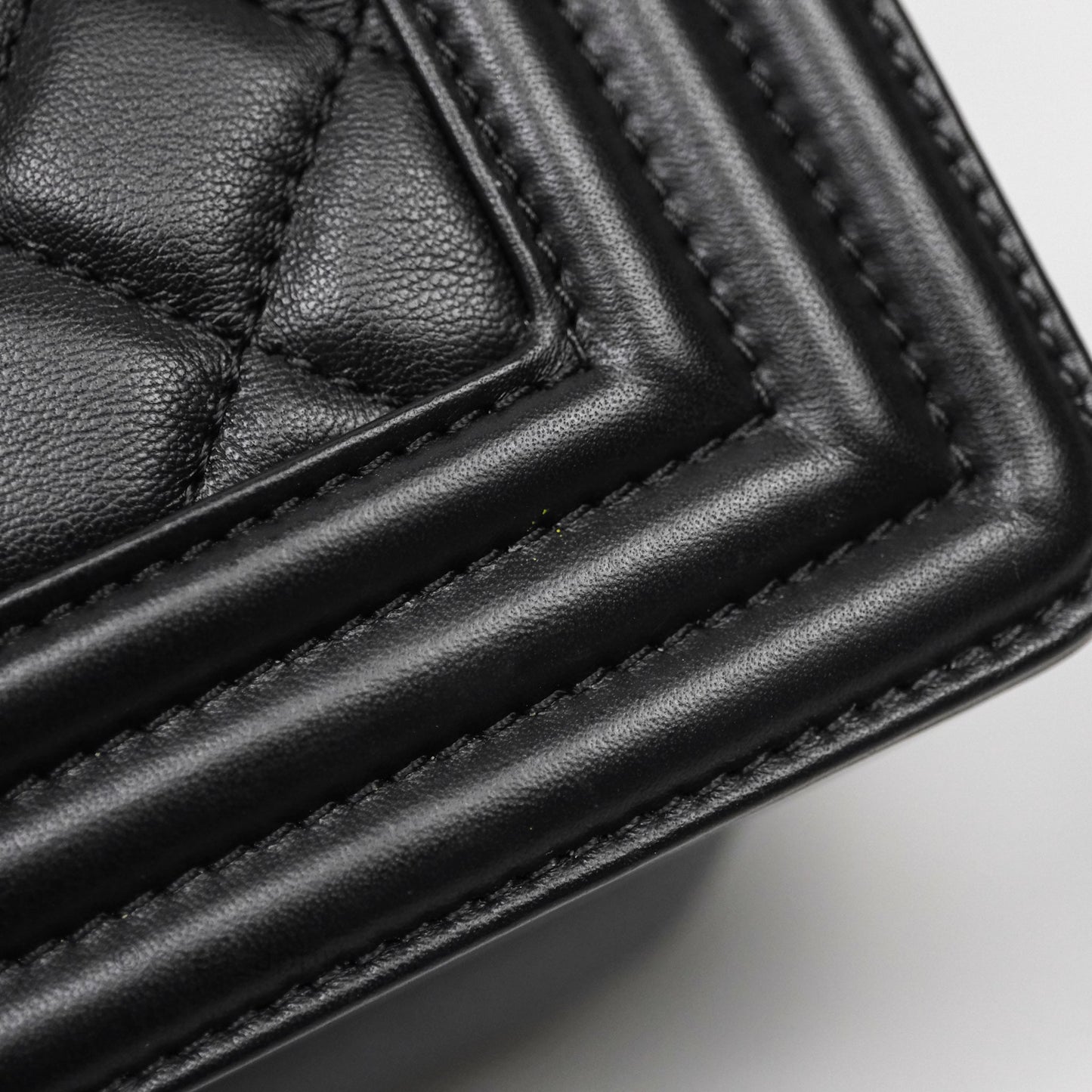 Chanel Medium Boy Quilted Black Lambskin Ruthenium Hardware