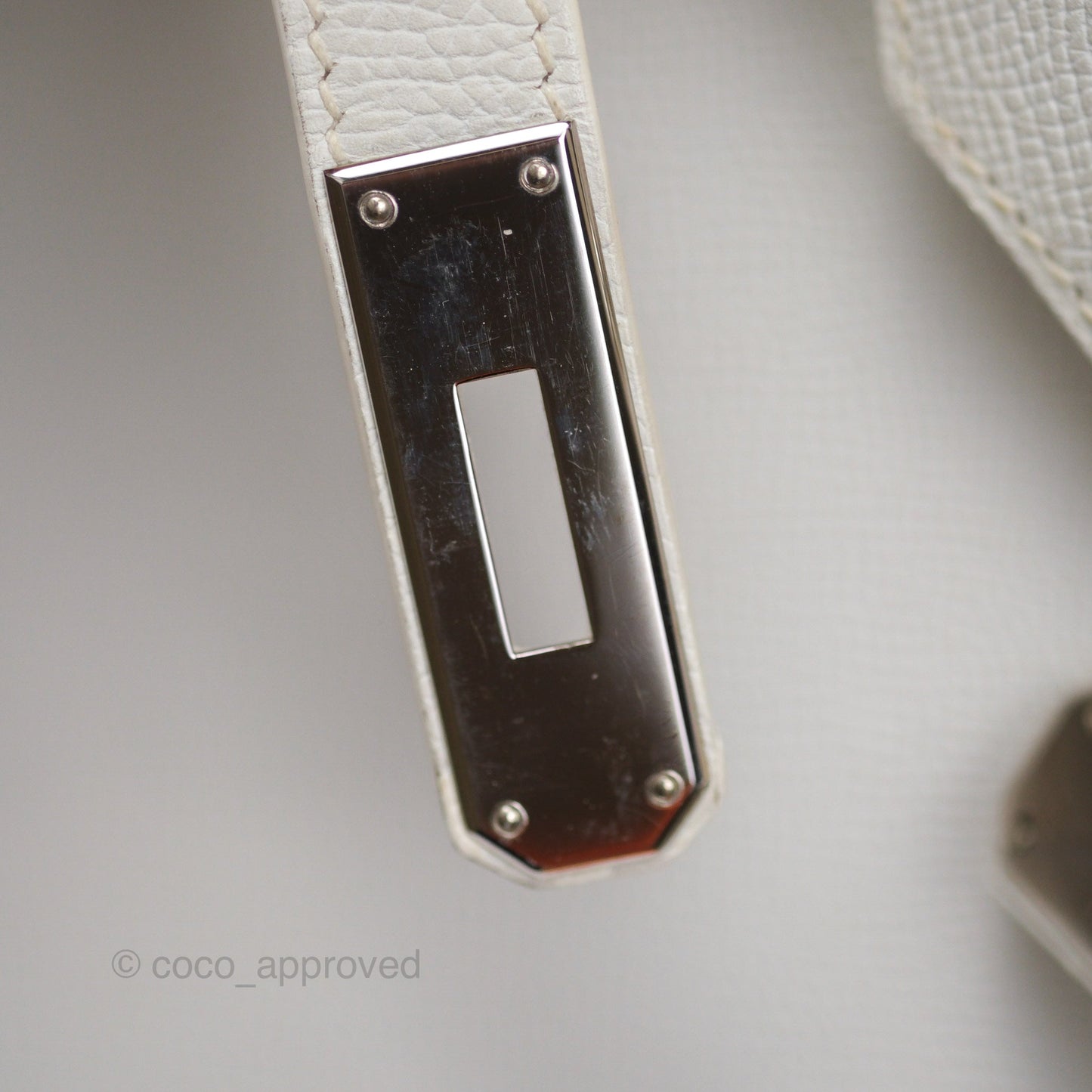 Hermès Birkin 30 Retourne White Epsom Palladium Hardware