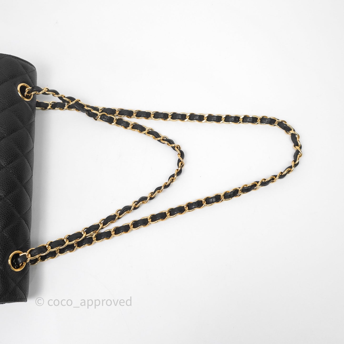 Chanel Classic Medium Flap Quilted Black Caviar Gold Hardware