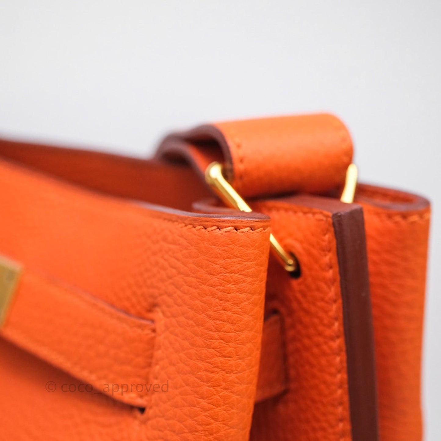 Hermes Kelly So Orange Togo Gold Hardware