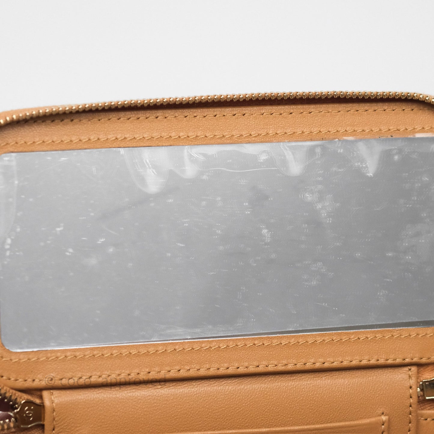 Chanel Top Handle Vanity with Chain Caramel Beige Lambskin Gold Hardware