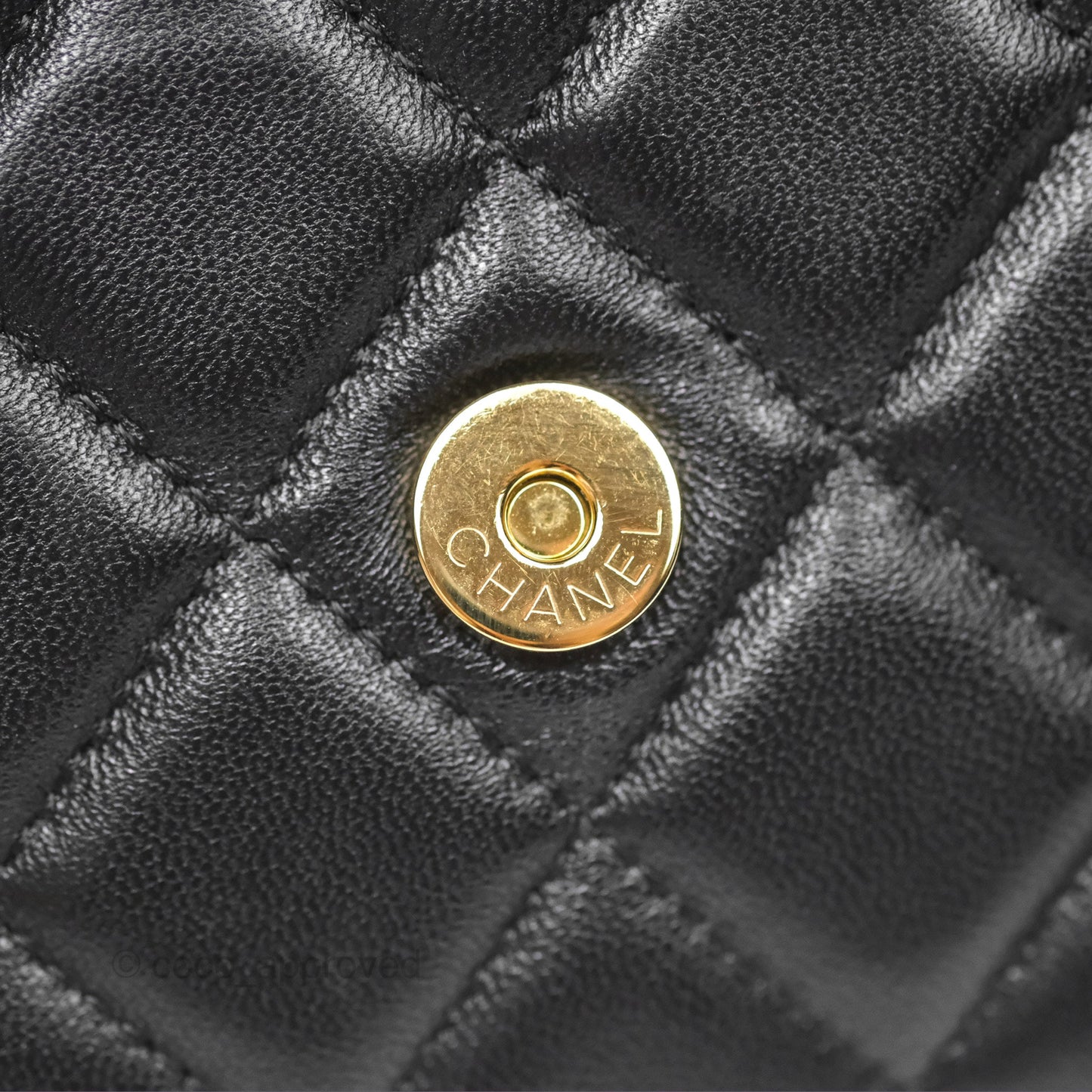 Chanel Quilted Classic WOC Black Lambskin Gold Hardware