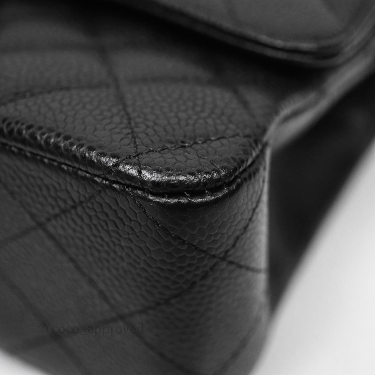 Chanel Classic Medium Flap Quilted Black Caviar Gold Hardware