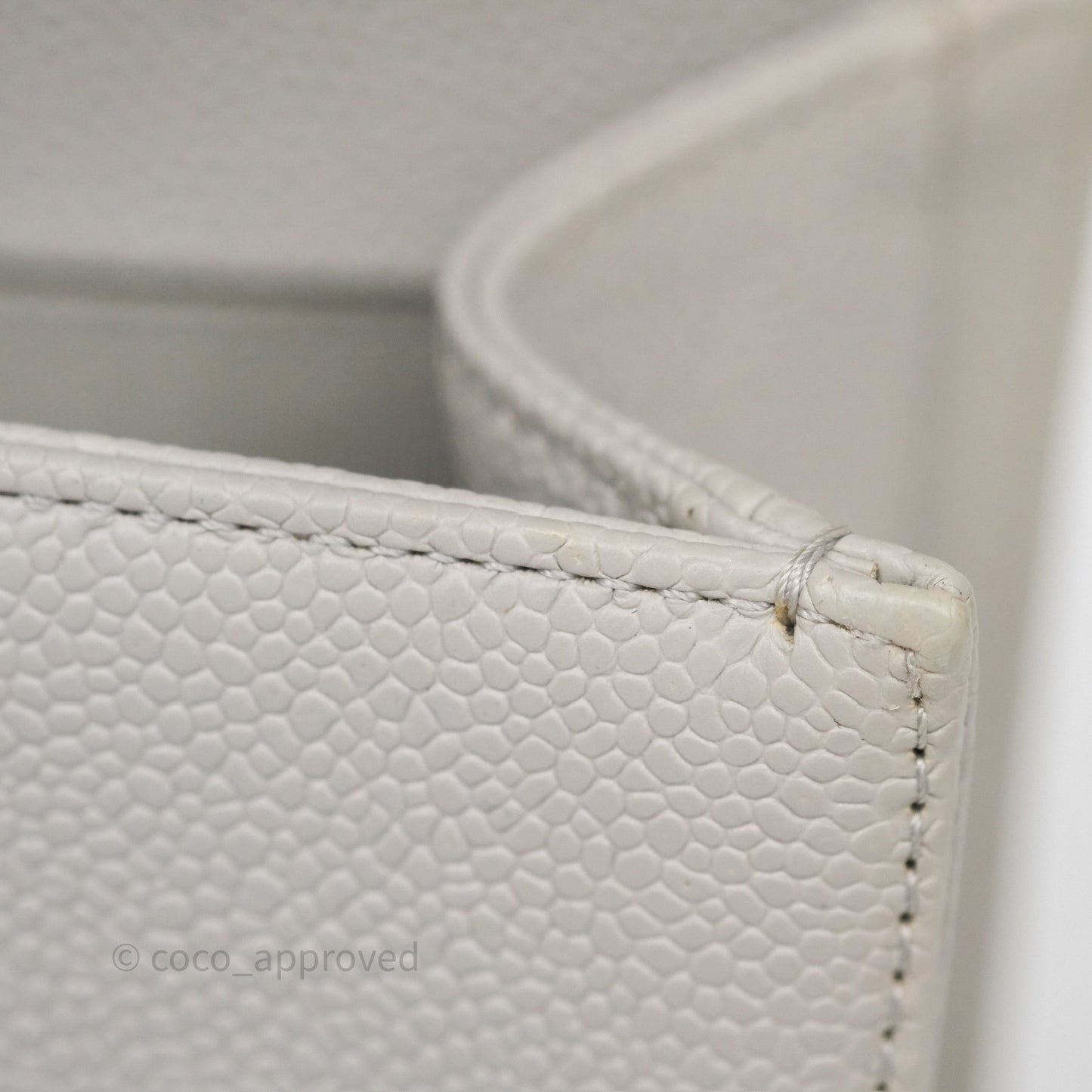 Chanel Medium Boy Quilted Grey Caviar Gold Hardware