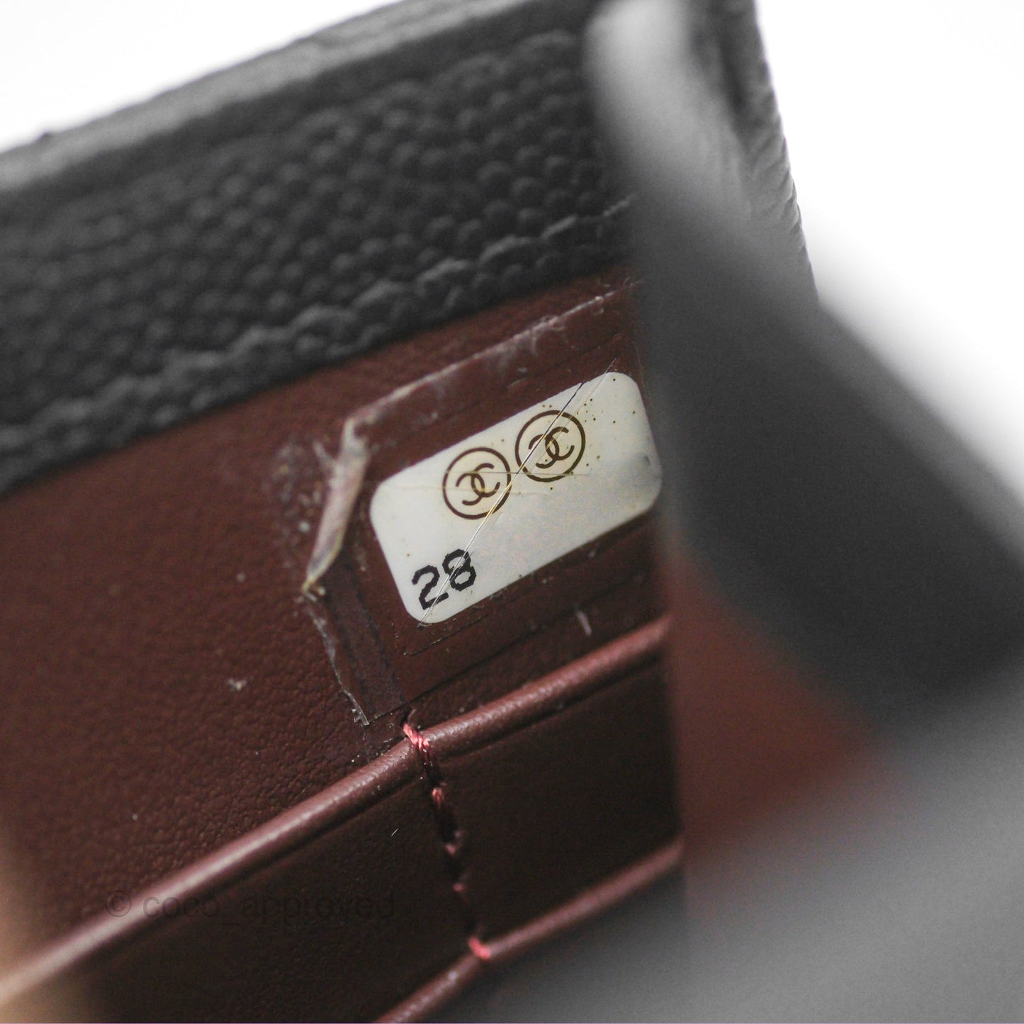 Chanel Classic Quilted Phone Holder Black Caviar Gold Hardware