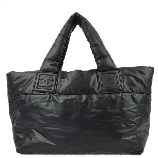 Luxury Chanel Black Nylon Coco Cocoon Tote Handbag