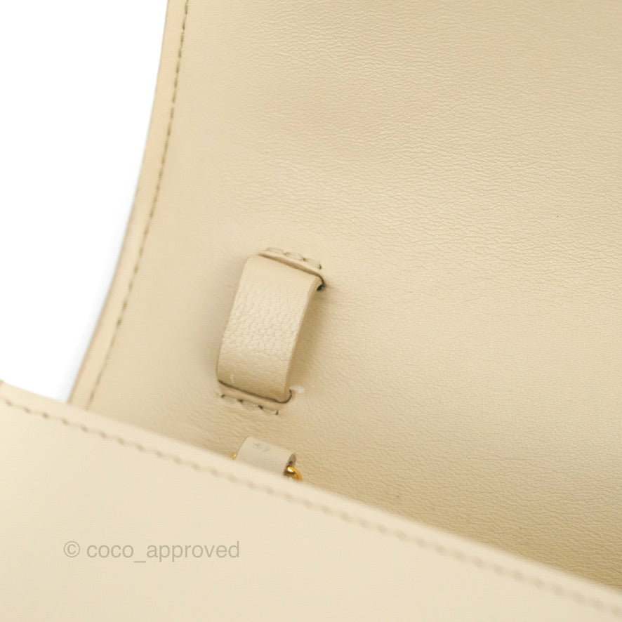 Celine Medium Classic Box Flap Ivory Calfskin