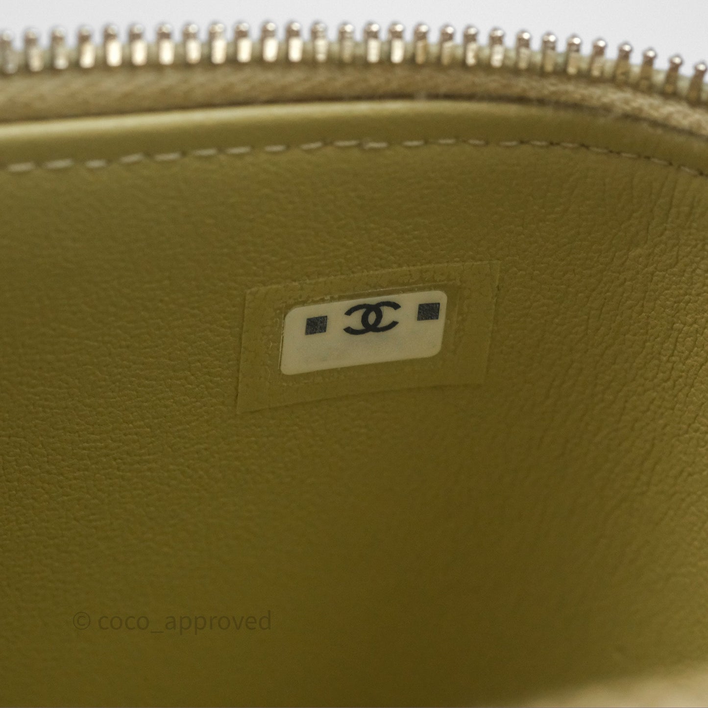 Chanel Top Handle Vanity with Chain Olive Green Lambskin Aged Gold Hardware