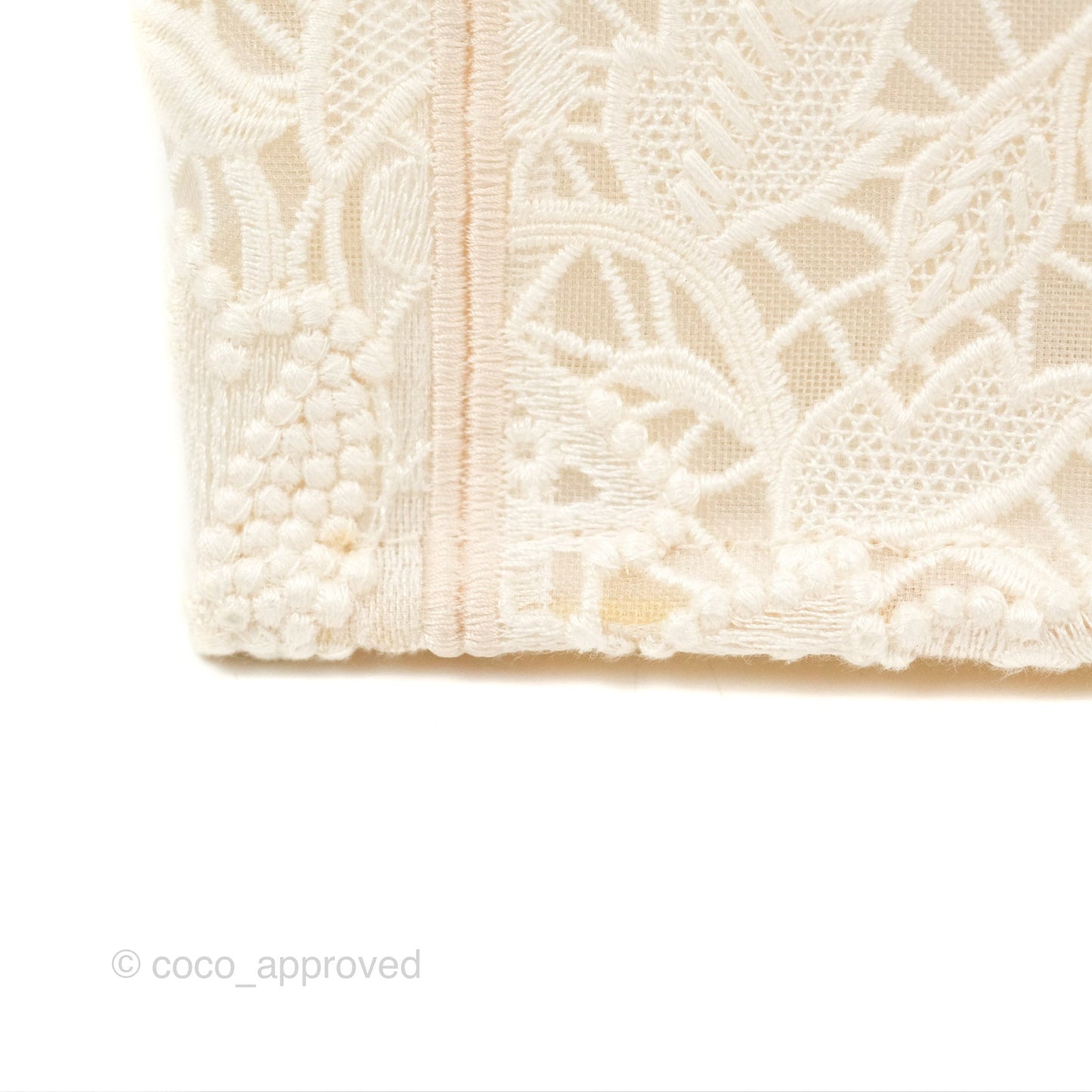 Dior Small Book Tote Natural Macramé-Effect Embroidery