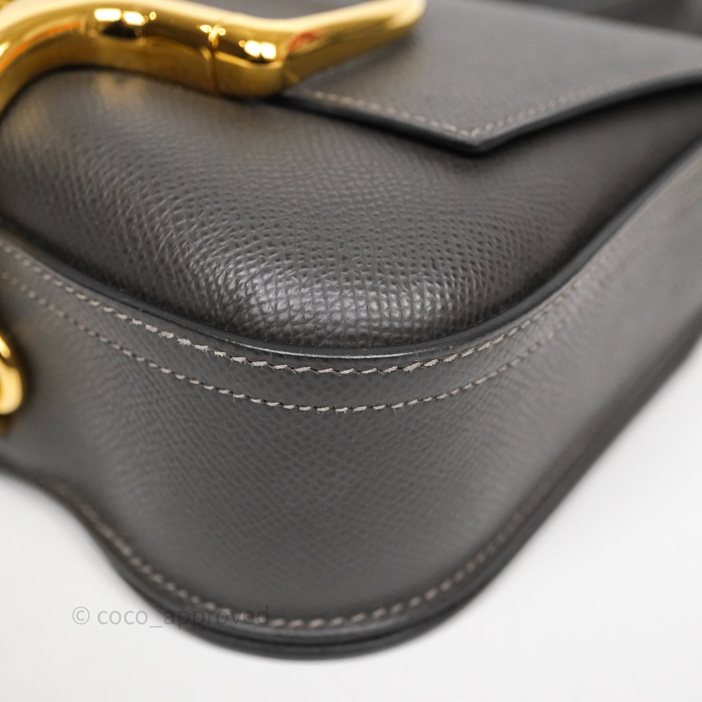 Hermès Della Cavalleria Mini Bag Gris Meyer 0L Epsom Gold Hardware