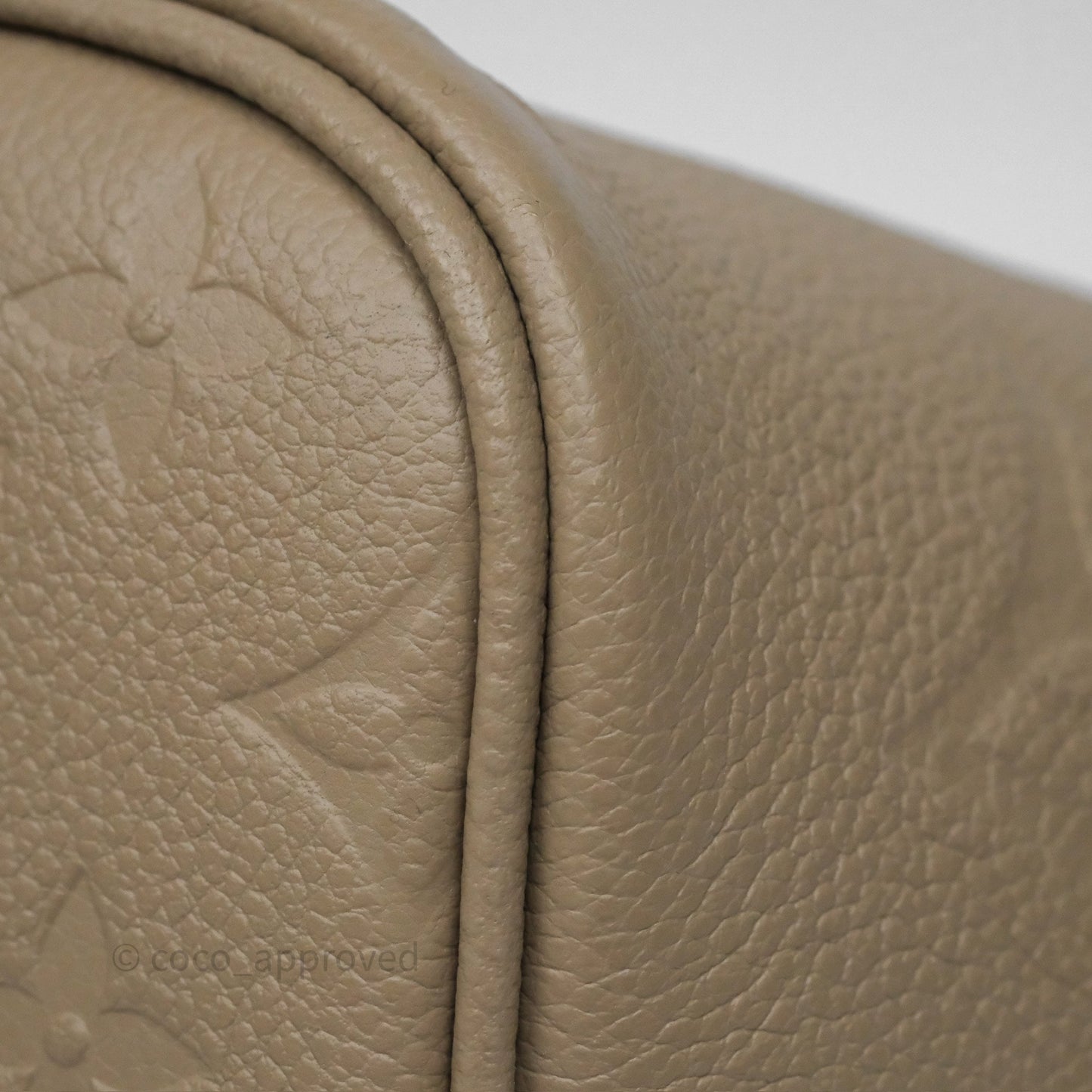 Louis Vuitton Neverfull MM Monogram Empreinte Leather Tourterelle